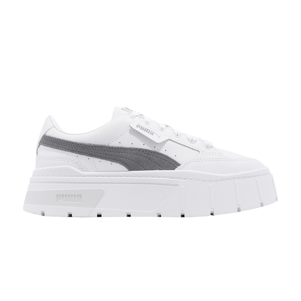 Pre-owned Puma Wmns Mayze Stack 'white Gray Tile'