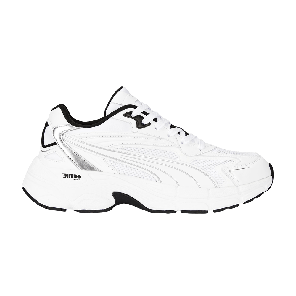 Pre-owned Puma Wmns Teveris Nitro 'metallic - White Black'