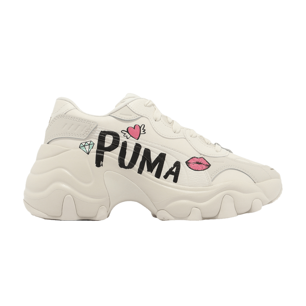 Pre-owned Puma Wmns Pulsar Wedge ' Logo - Glamour' In Cream