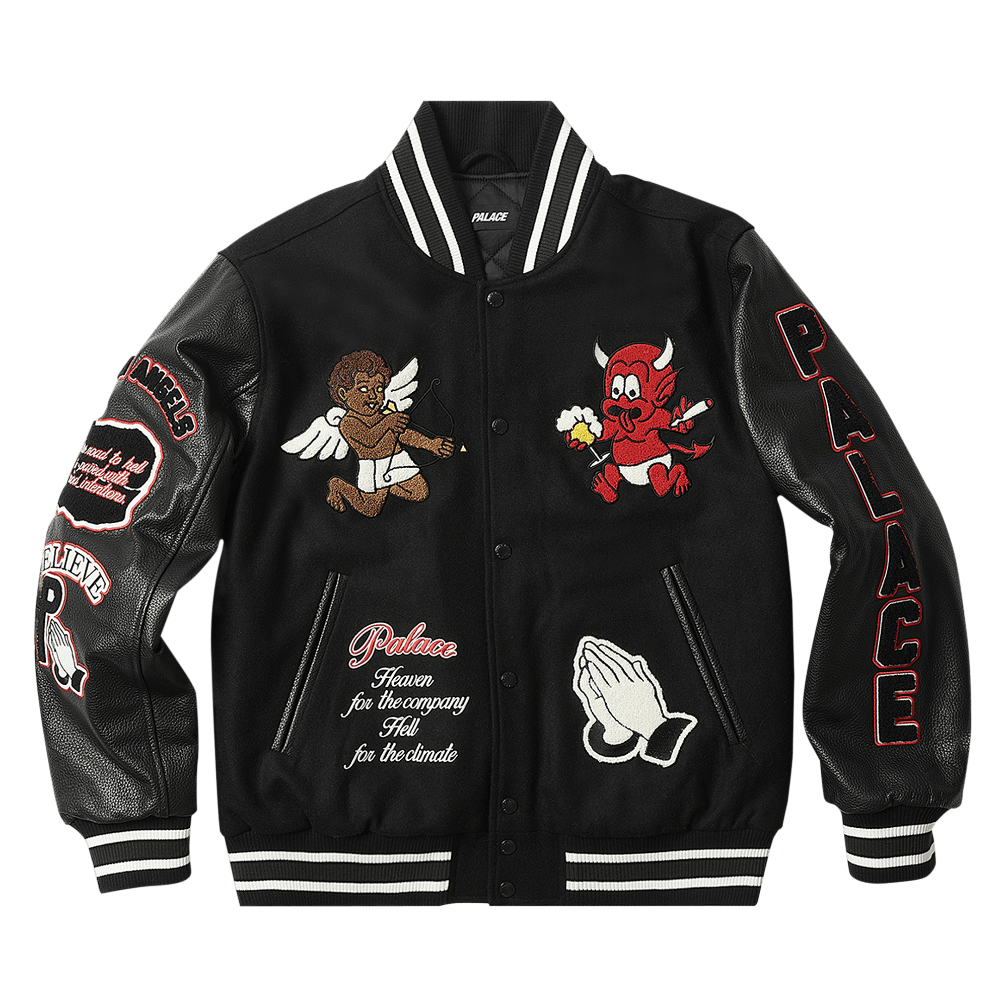 Palace Fallen Angels Varsity Jacket 'Black'