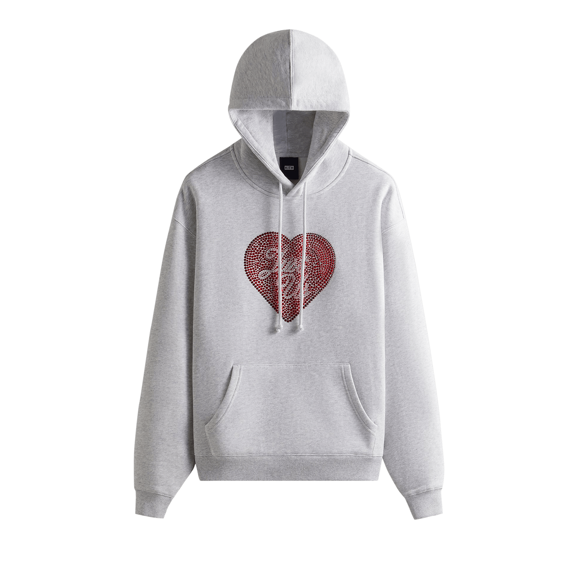 Kith Just Us Hoodie With Swarovski® Crystals 'Light Heather Grey'