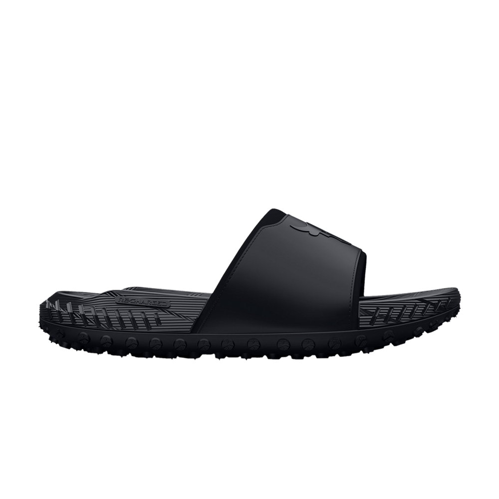 Pre-owned Under Armour Project Rock 3 Slide 'black Pitch Grey'