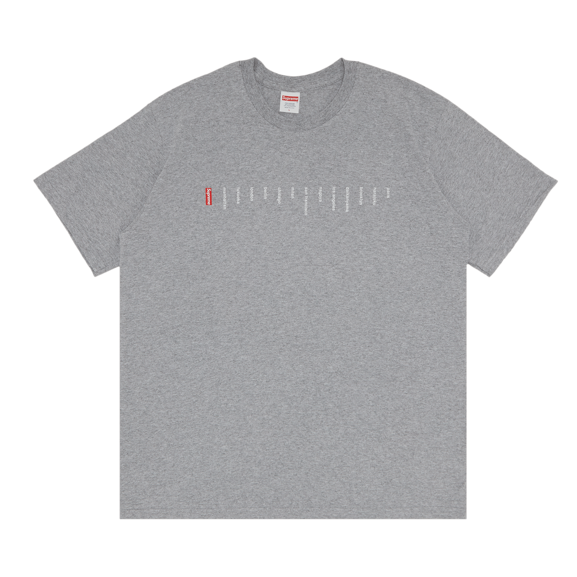 Supreme Location Tee 'Heather Grey'