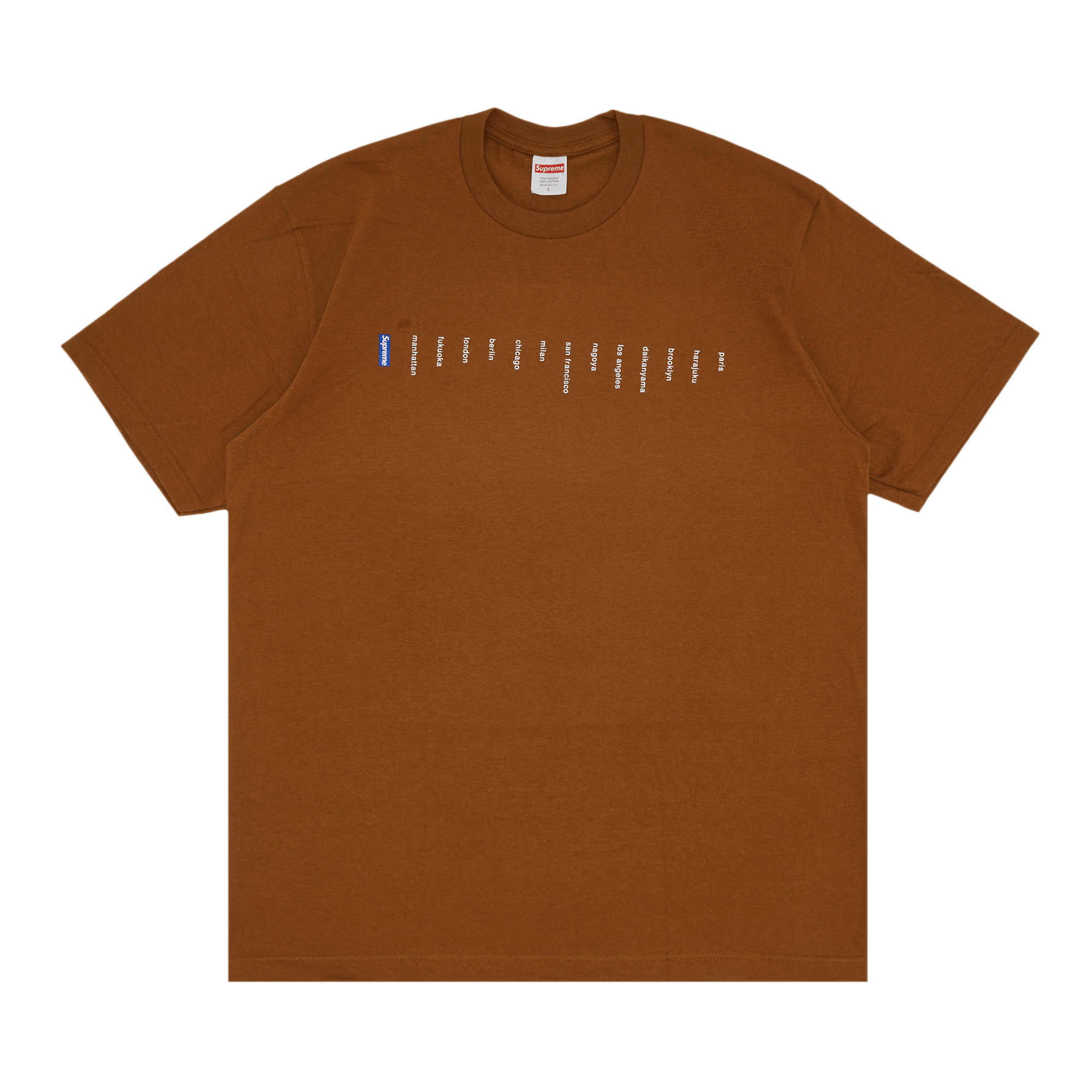 Supreme Location Tee 'Light Brown'