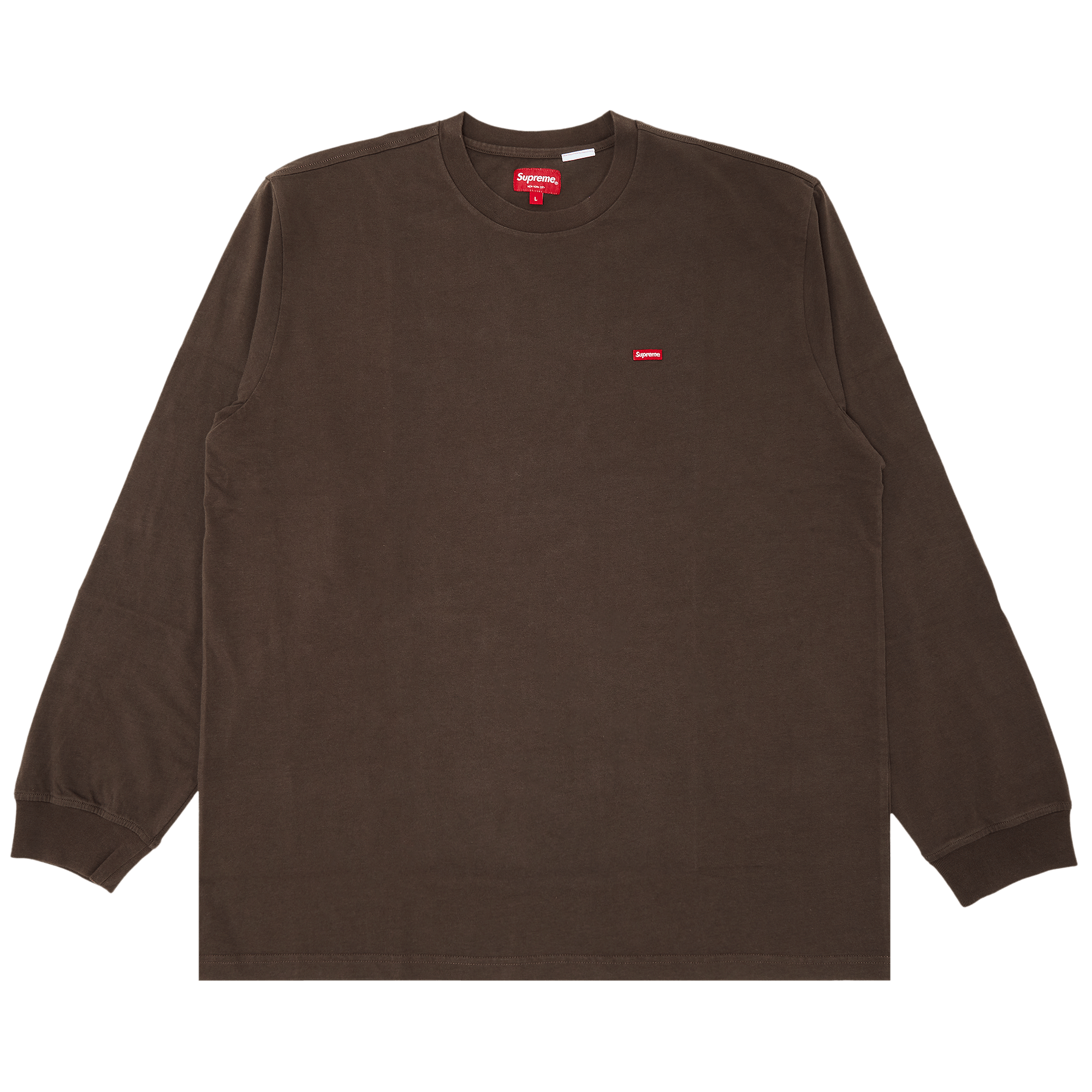 Supreme Small Box Long-Sleeve Tee 'Brown'