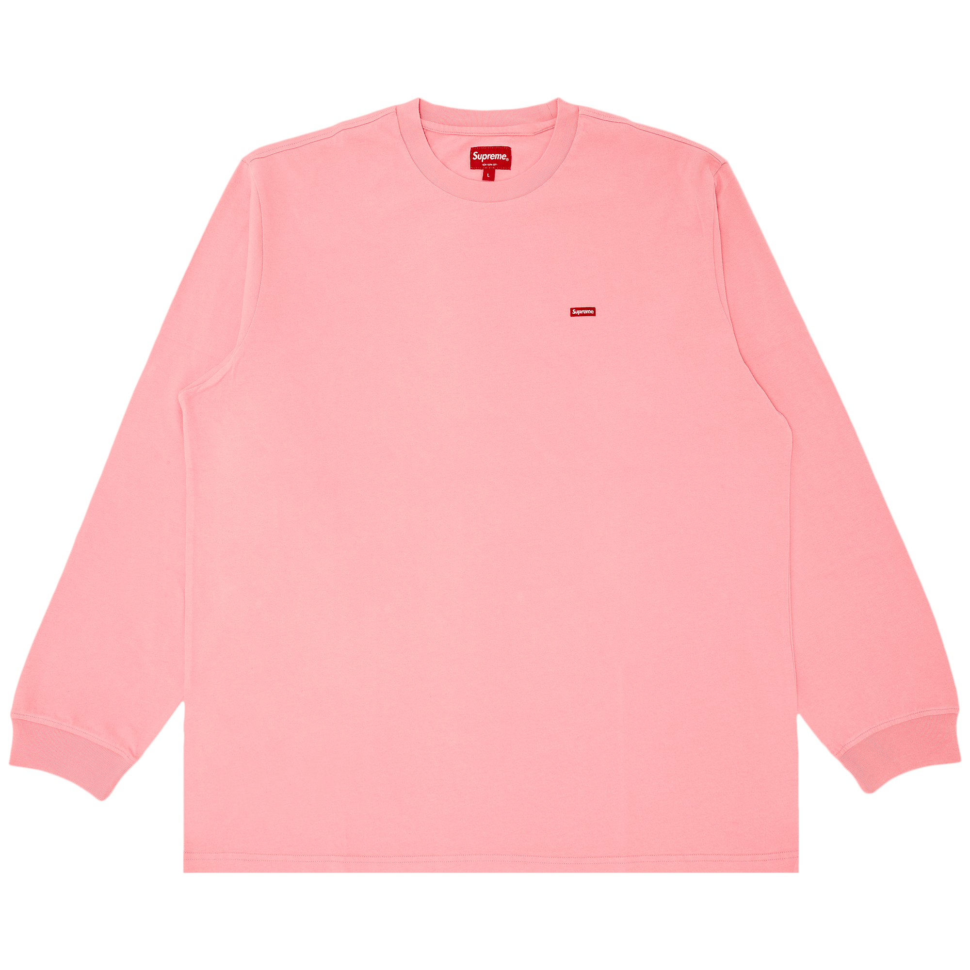 Supreme Small Box Long-Sleeve Tee 'Pink'