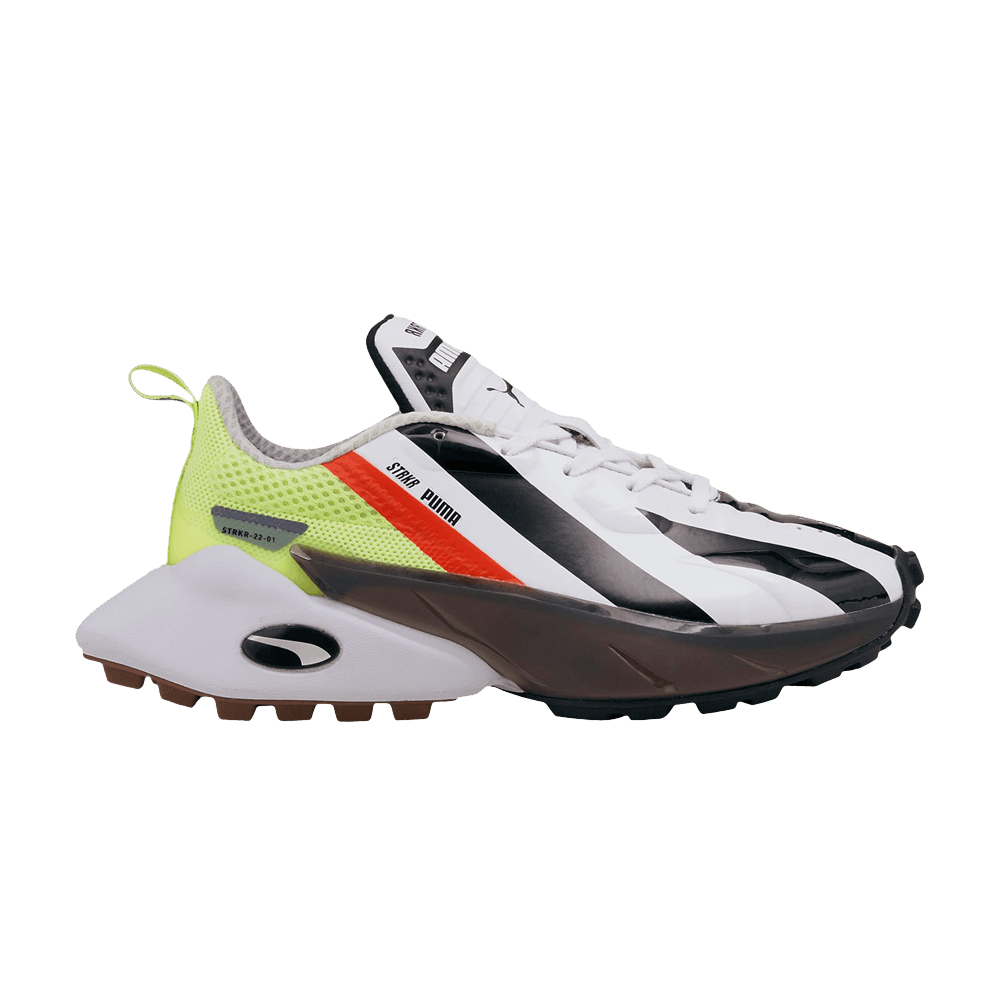 Pre-owned Puma Wmns Strkr 'white Black Fizzy Yellow'