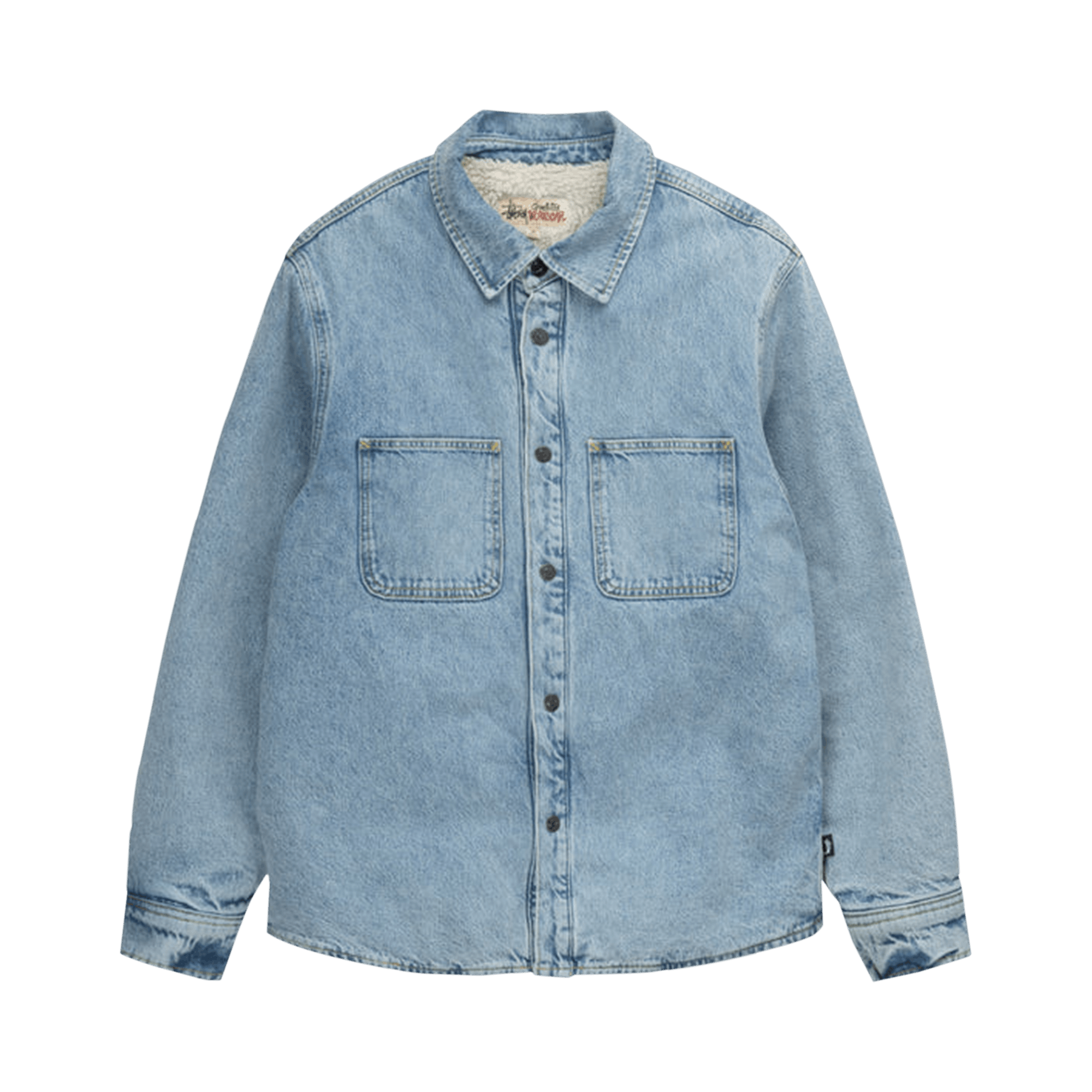 Stussy Sherpa Lined Denim Shirt 'Stone Washed'