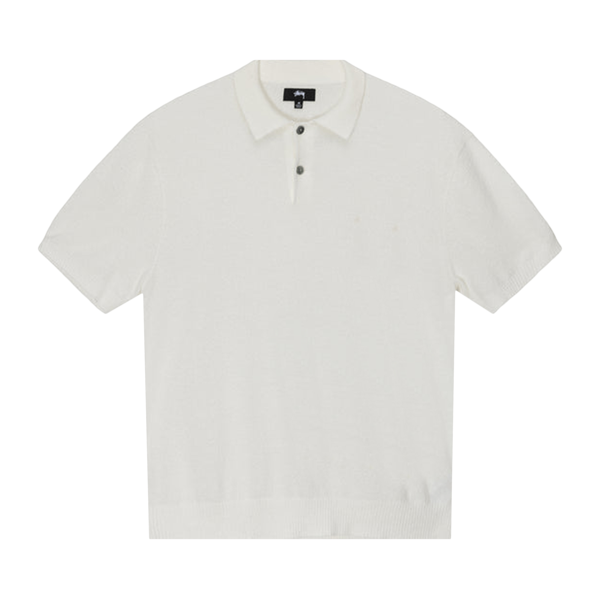 Stussy Textured Short-Sleeve Polo Sweater 'Bone'