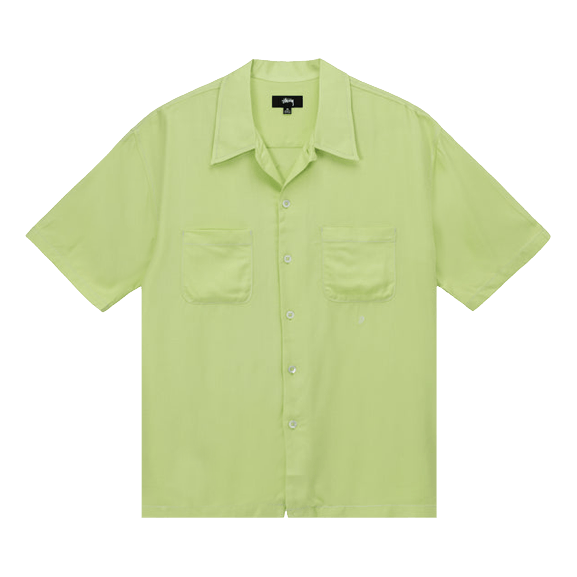 Stussy Contrast Pick Stitched Shirt 'Lime'
