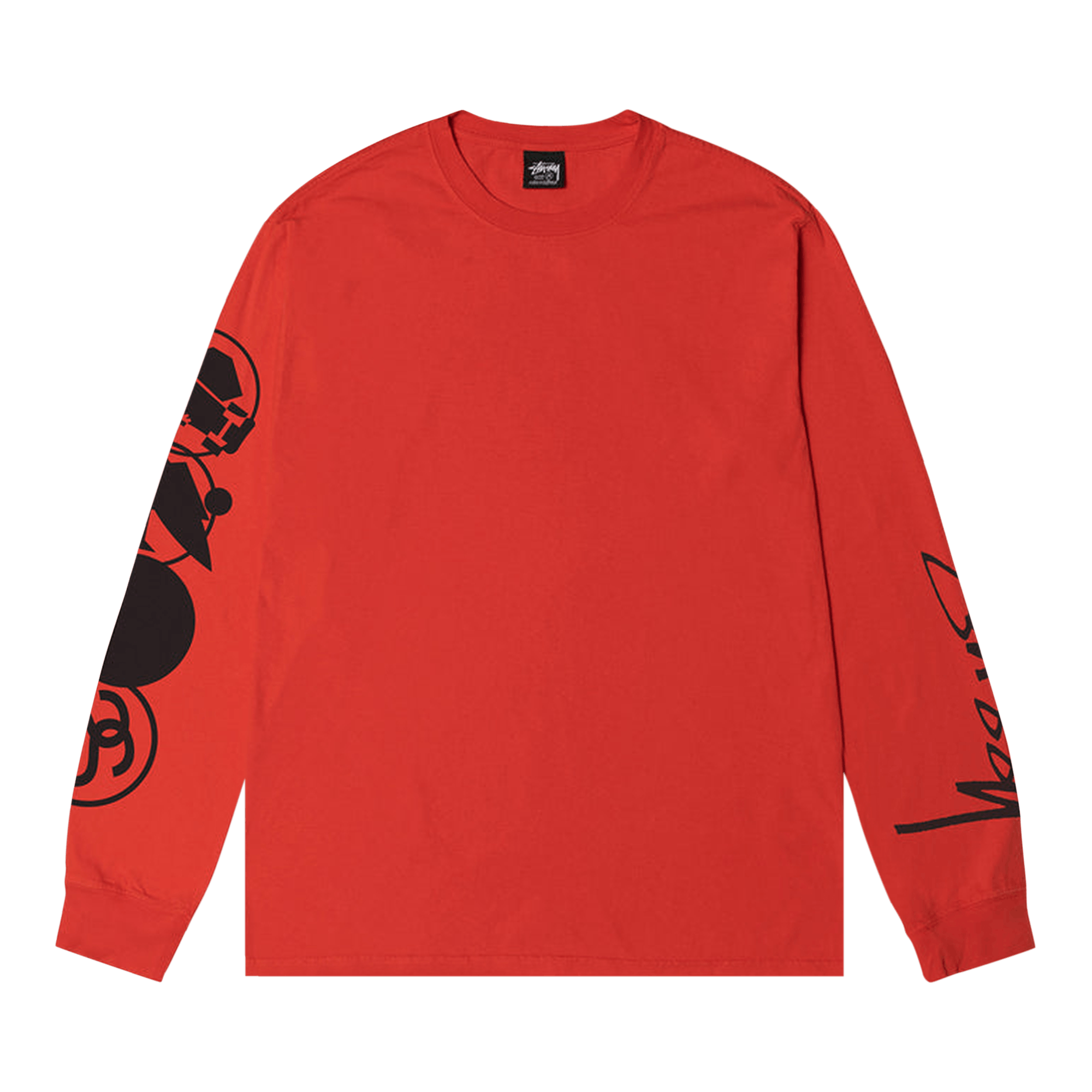 Stussy Stacked Pigment Dyed Long-Sleeve Tee 'Tomato'