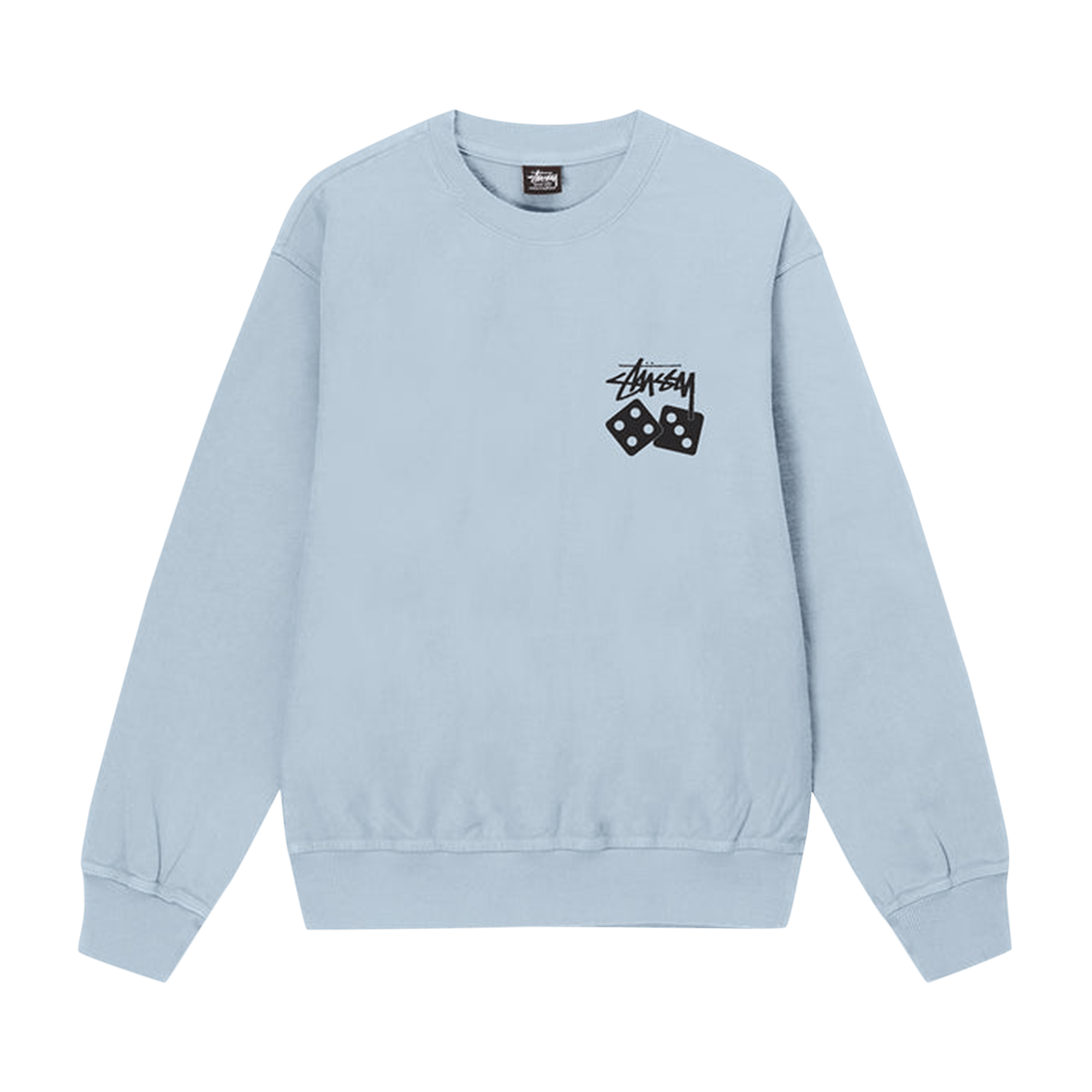 Stussy Dice Pigment Dyed Crew 'Sky Blue'