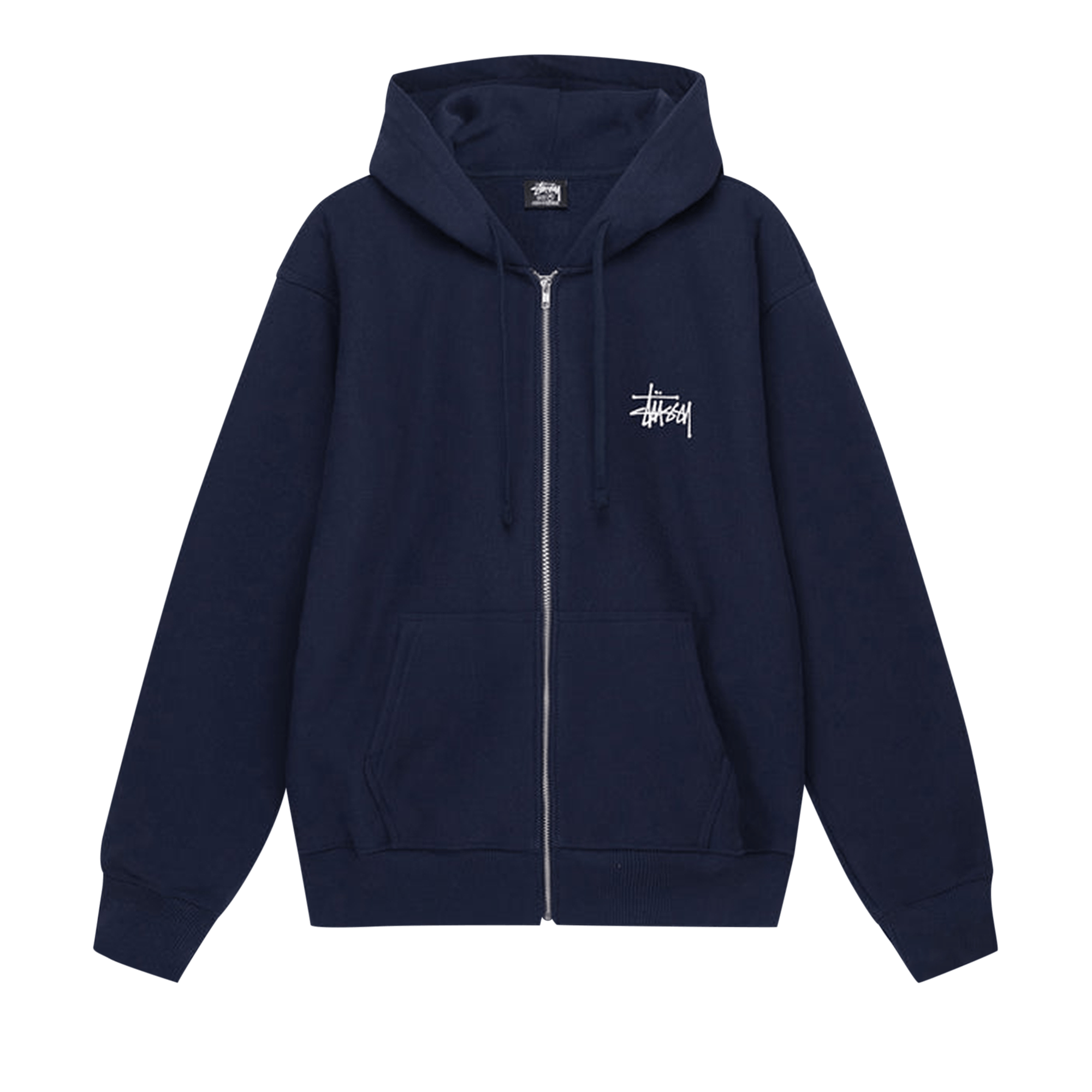 Stussy Basic Zip Hoodie 'Navy'
