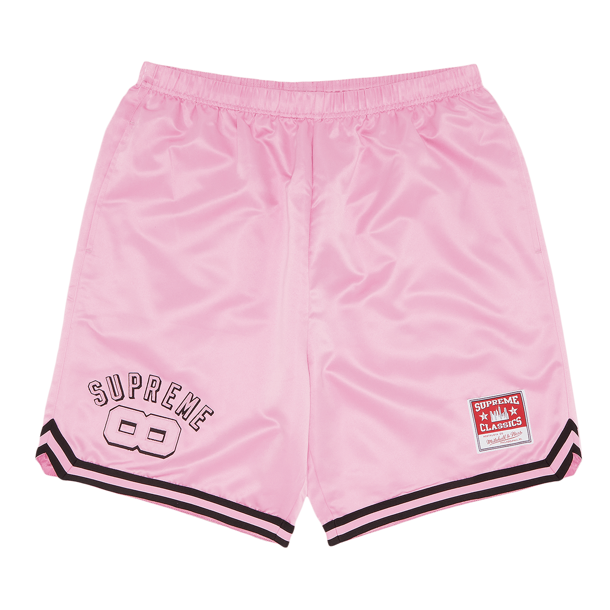 Supreme x Mitchell & Ness Satin Basketball Short 'Pink'