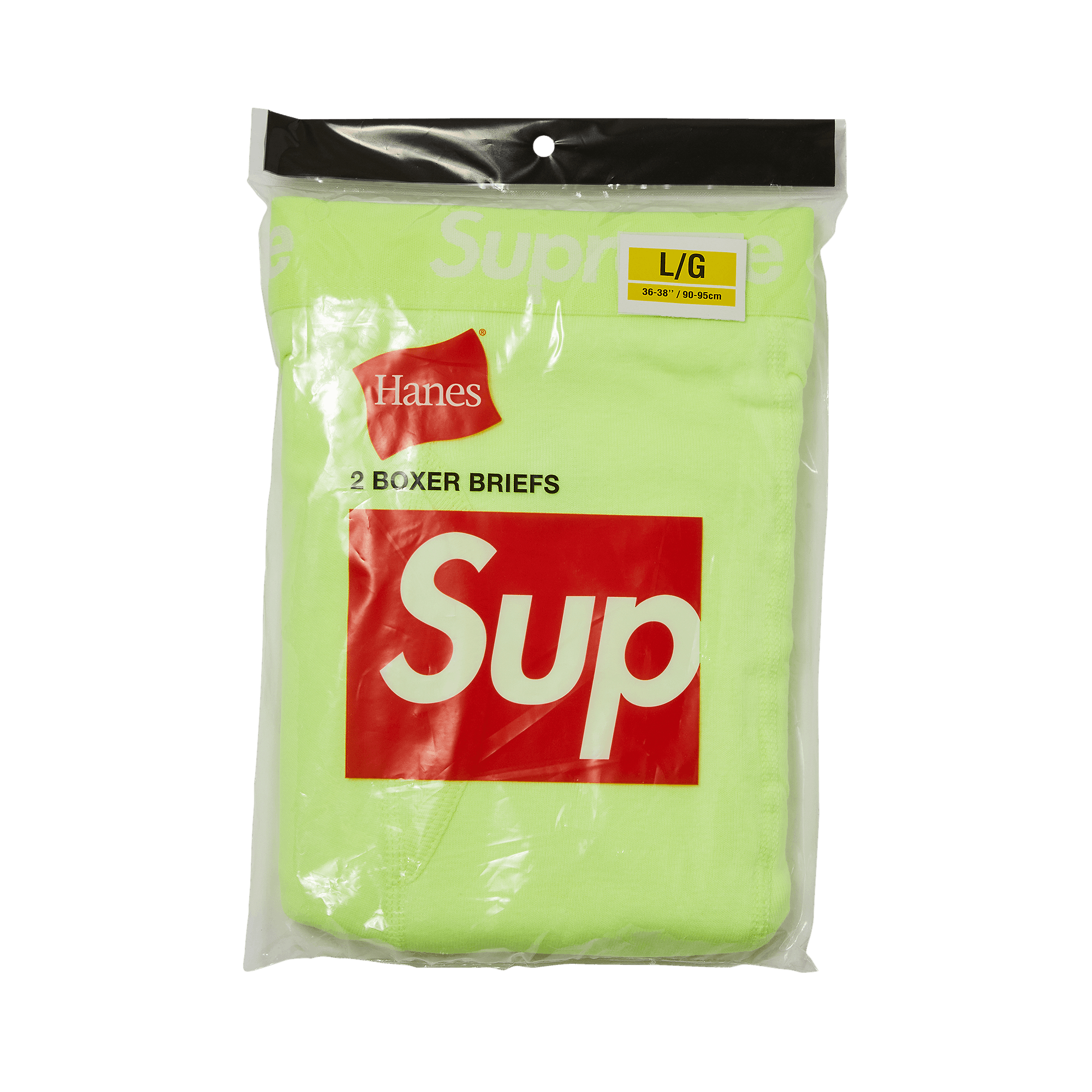Supreme x Hanes Boxer Briefs (2 Pack) 'Fluorescent Yellow'
