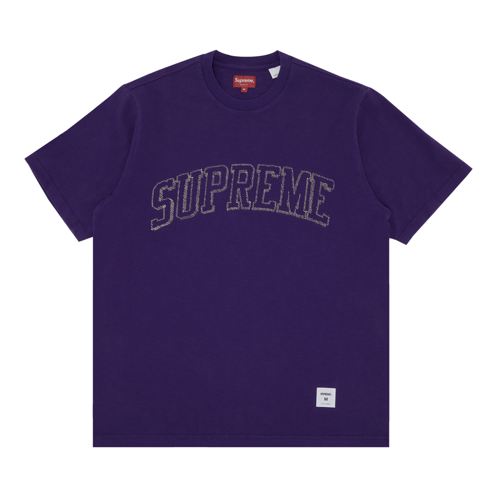 Supreme Sketch Embroidered Short-Sleeve Top 'Purple'