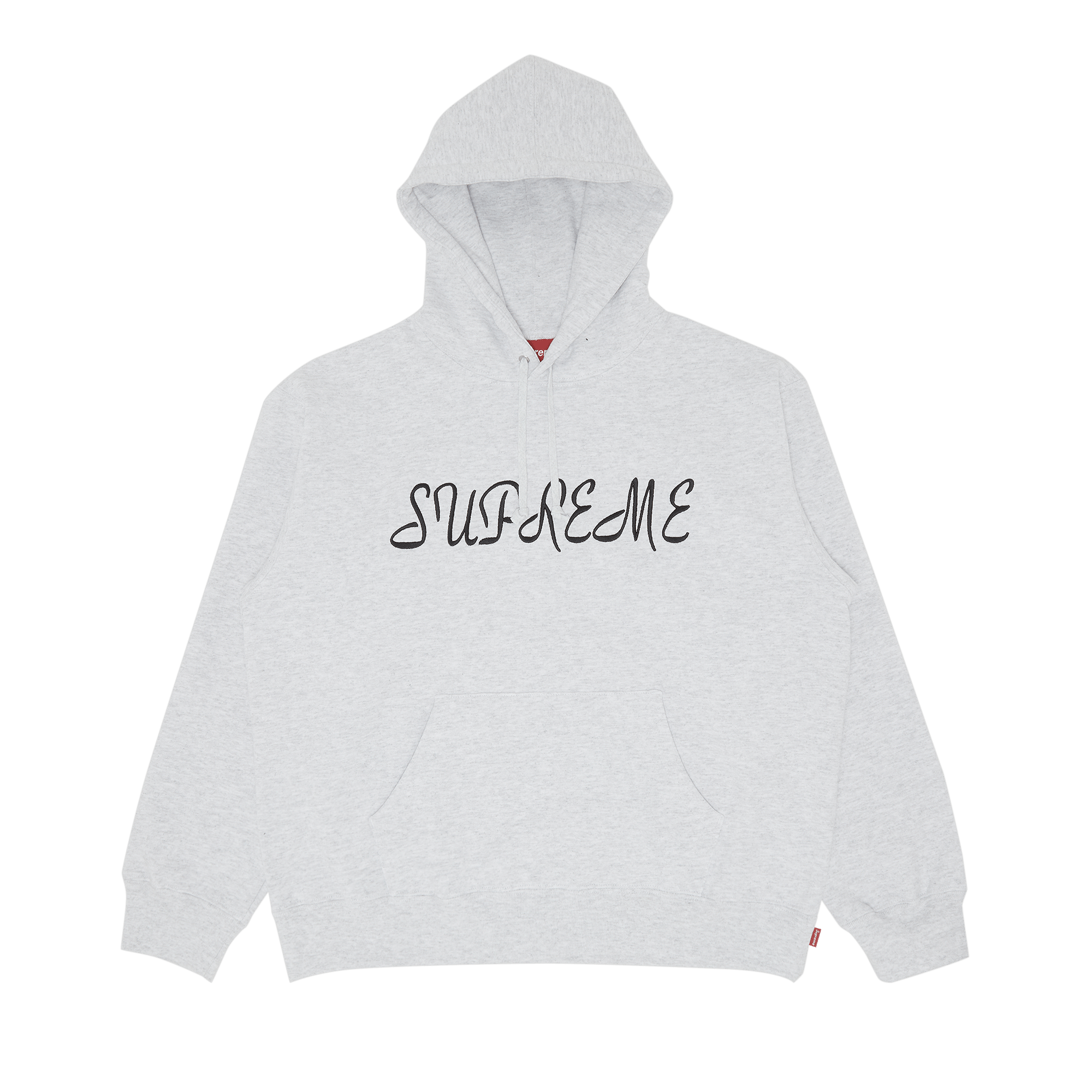 Supreme Script Hooded Sweatshirt 'Ash Grey'