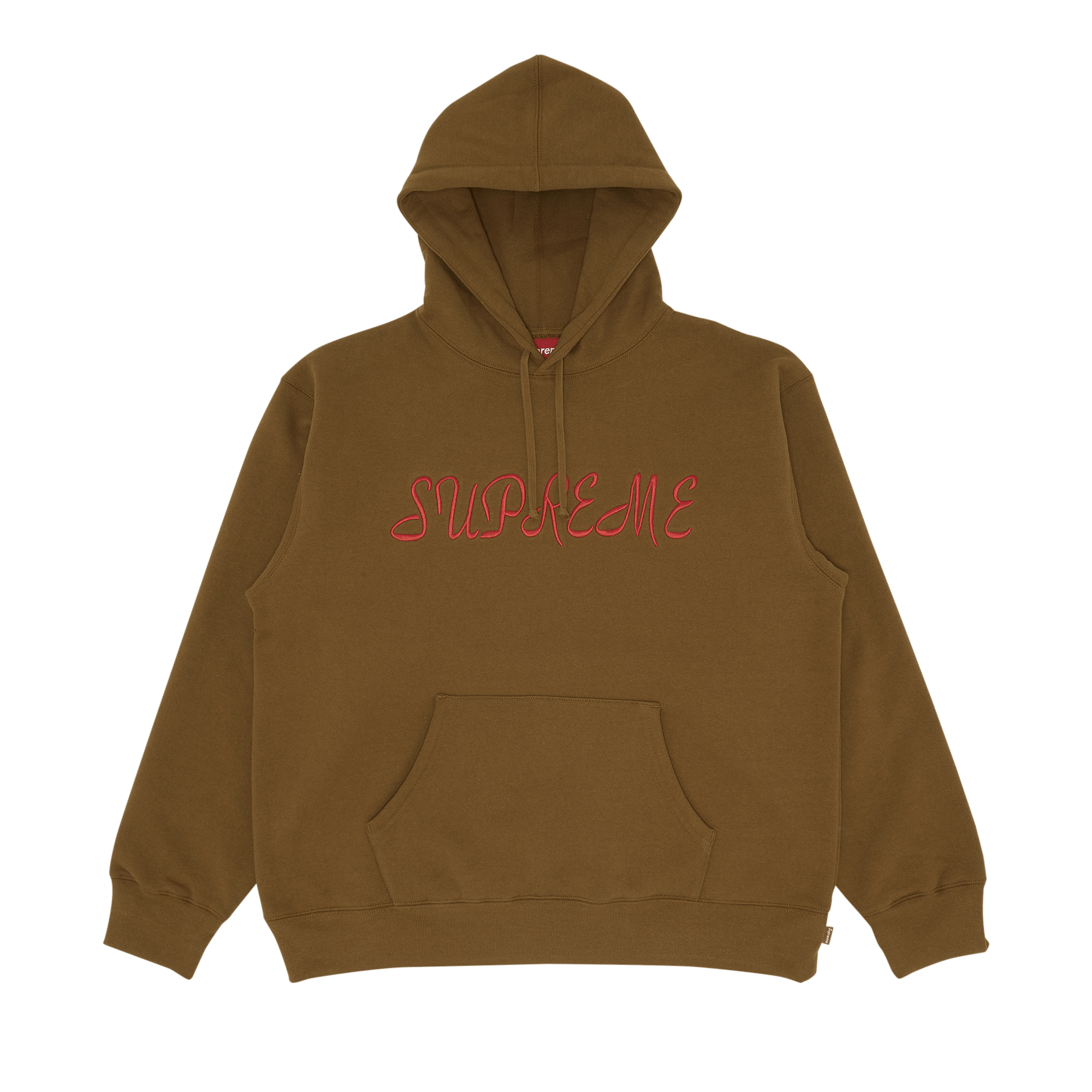 Supreme Script Hooded Sweatshirt 'Light Brown'