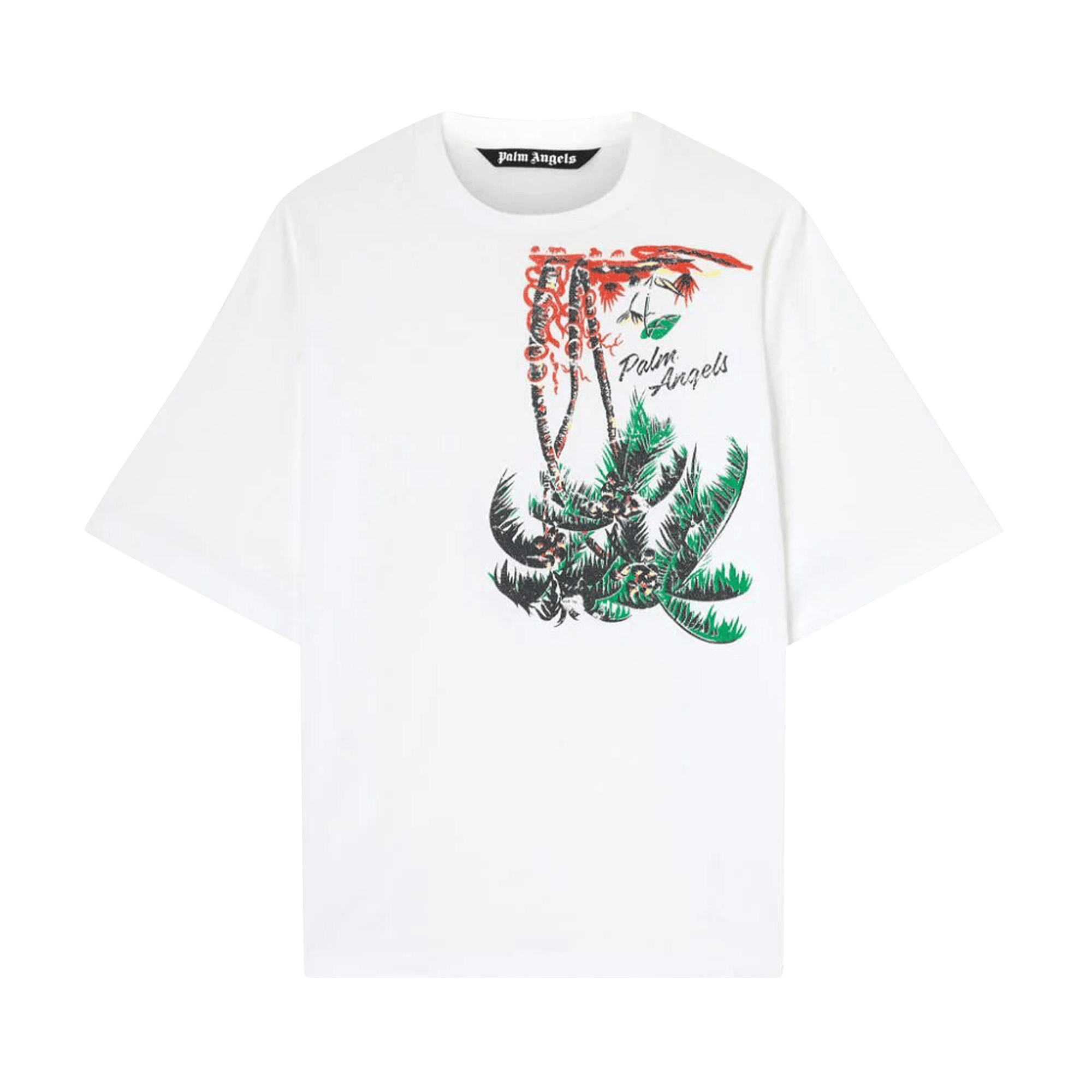 Palm Angels Upside Down Palm T-Shirt 'White/Green'