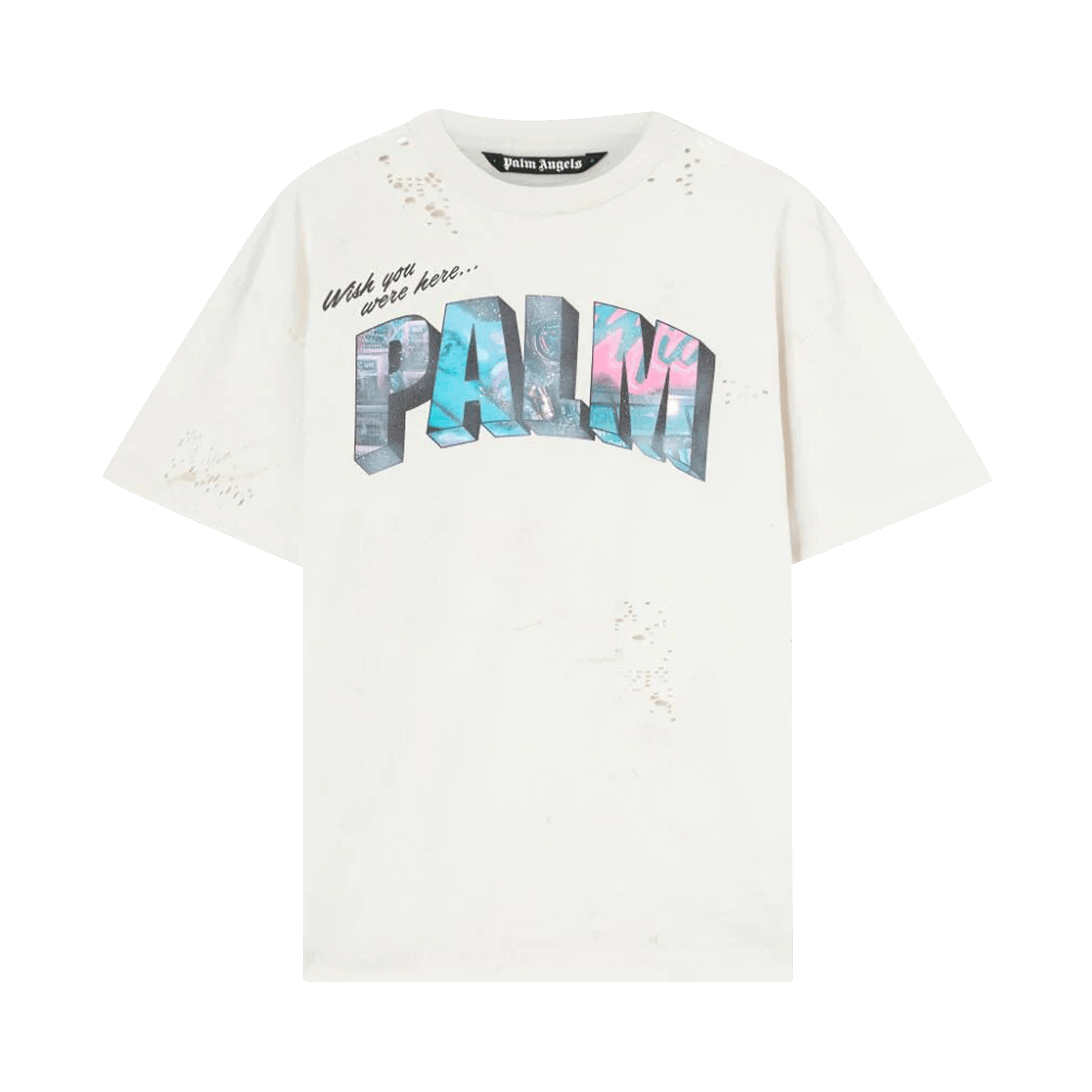 Palm Angels Palm Sign Vintage T-Shirt 'White'