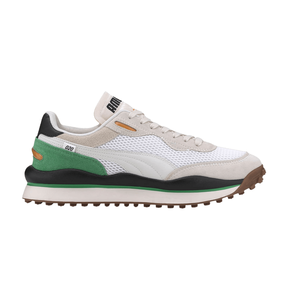 Pre-owned Puma Style Rider 'stream On - White Green'
