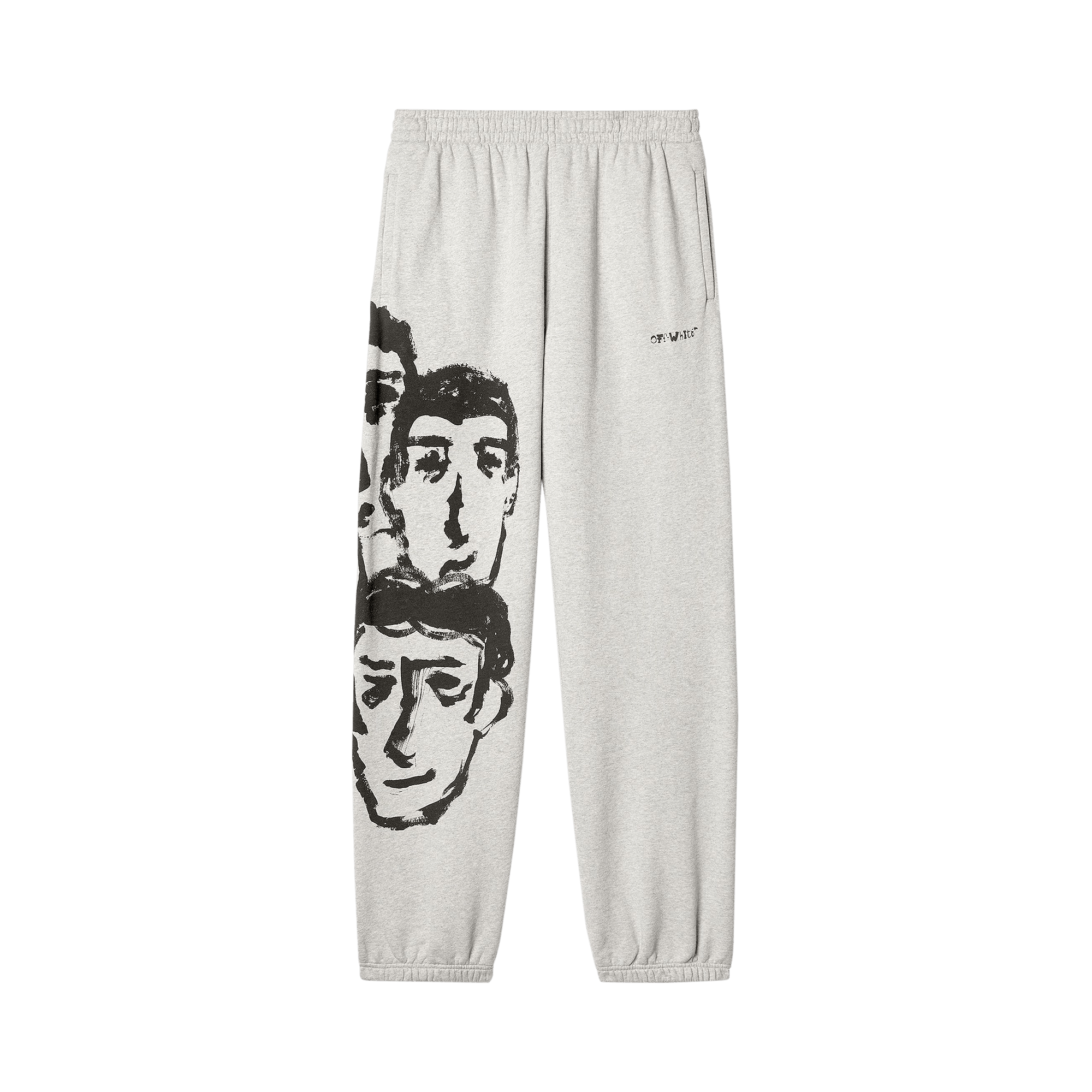 Off-White Faces Slim Sweatpants 'Grey/Black'