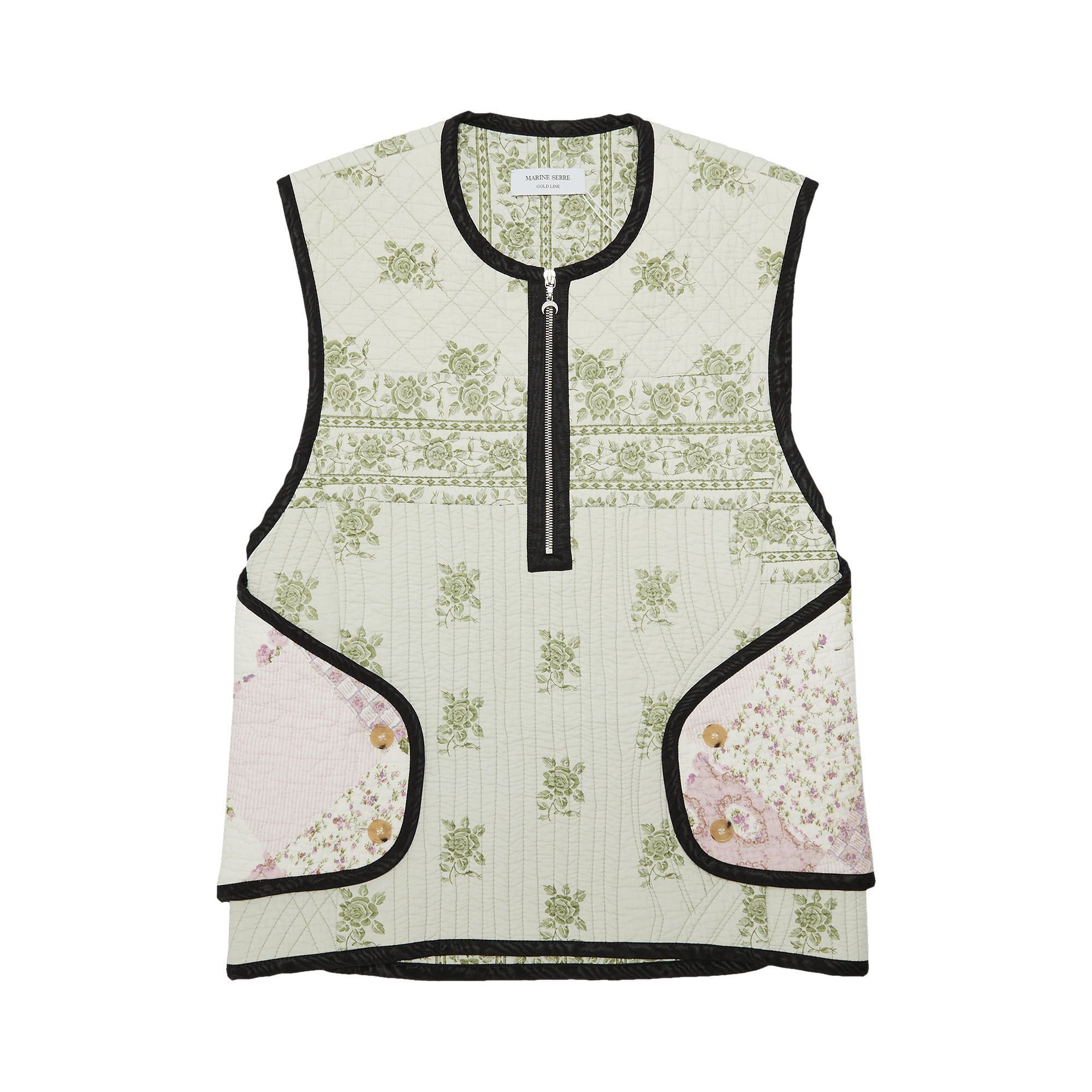 Marine Serre Boutis Armor Vest 'White/Green'