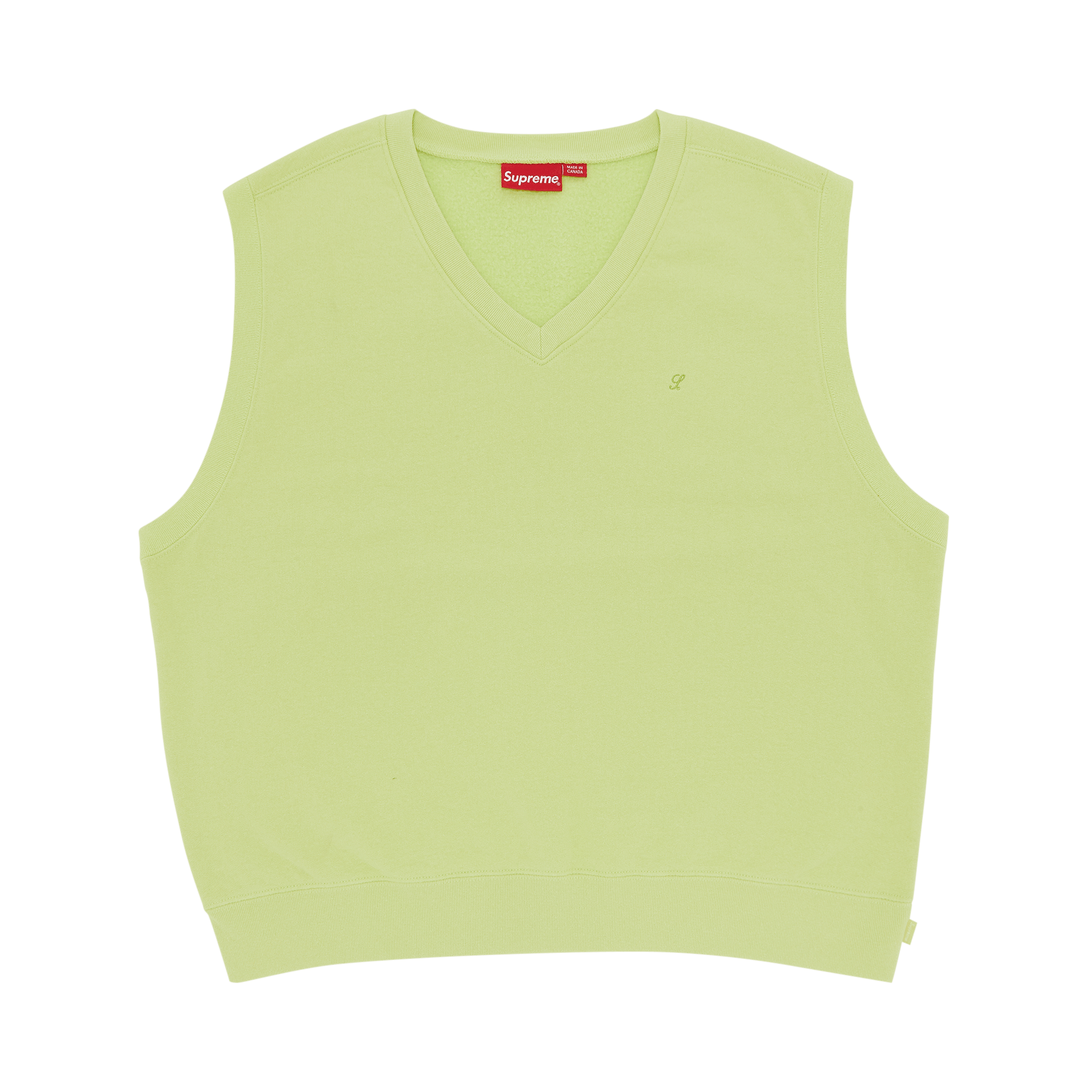 Supreme Sweatshirt Vest 'Lime'