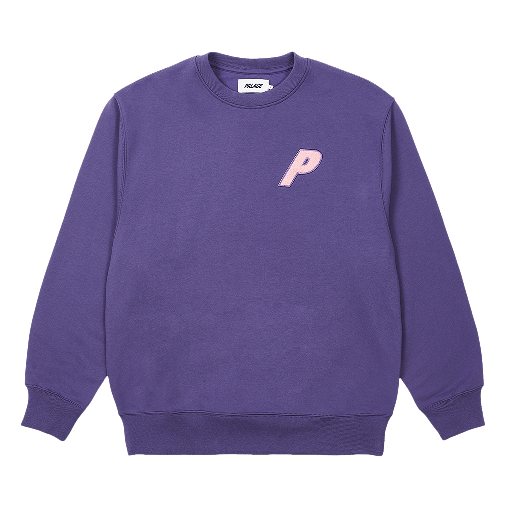 Palace Fleece Tri-Ferg Crew 'Perfect Purple'