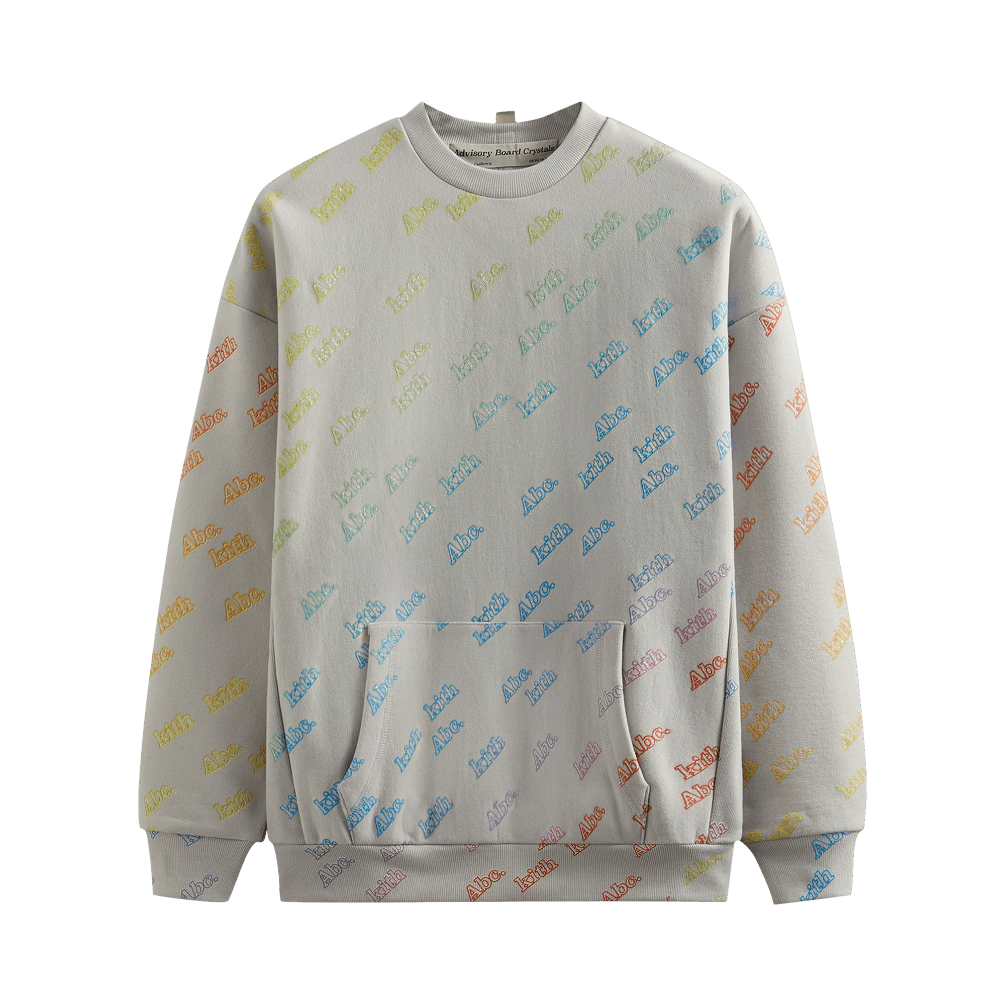 Kith For Advisory Board Crystals Rainbow Print Crewneck 'Grey'