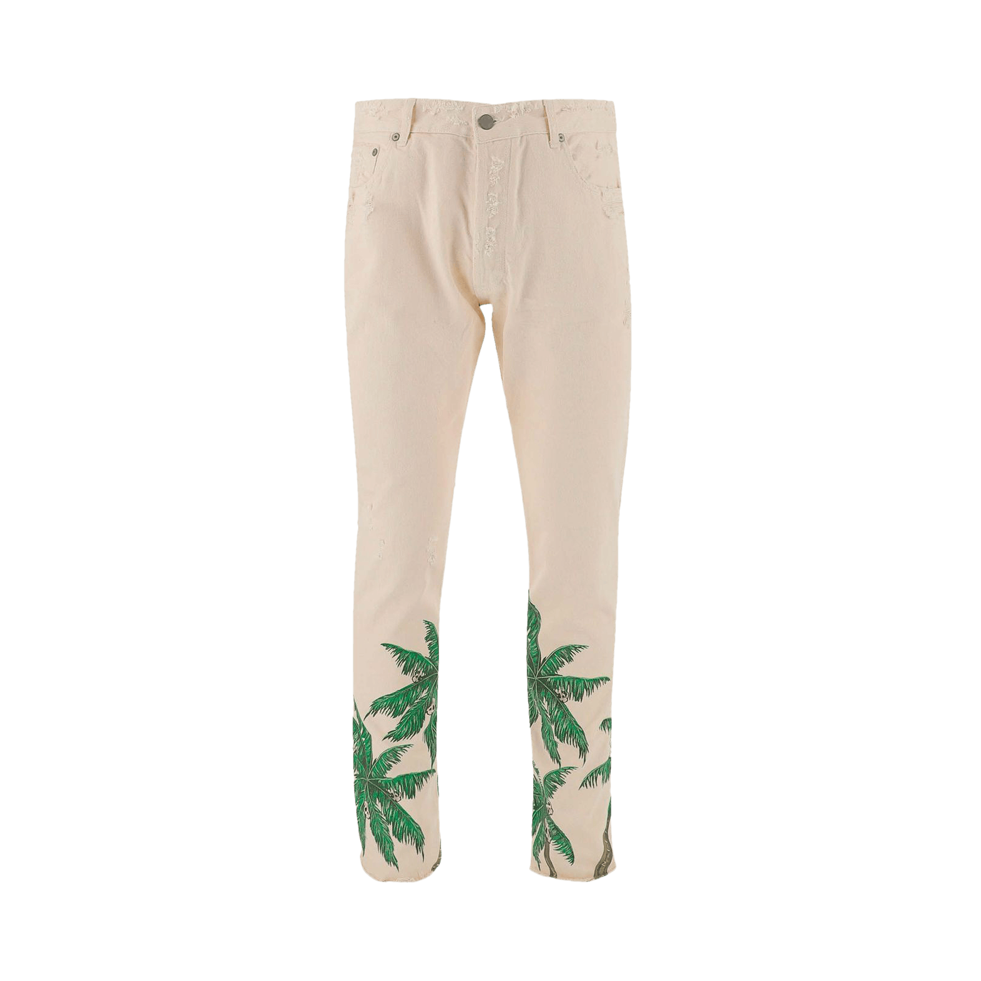 Palm Angels Palm Print Denim 'Off White/Green'