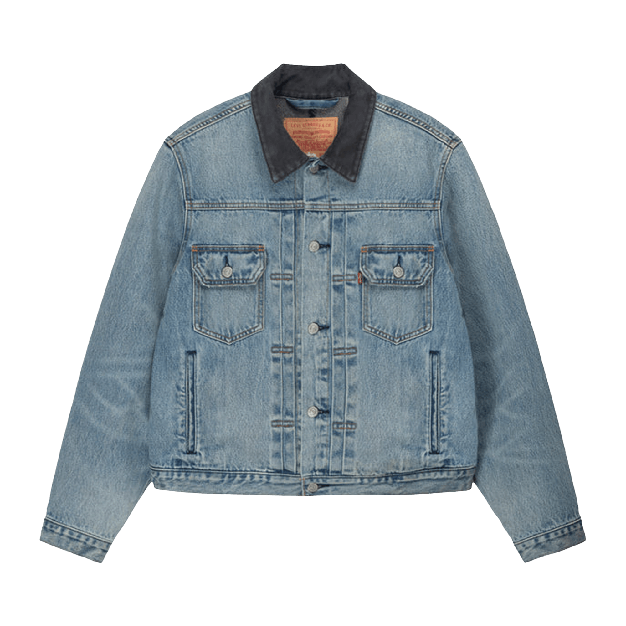 Stussy x Levi's Embossed Trucker Jacket 'Indigo'