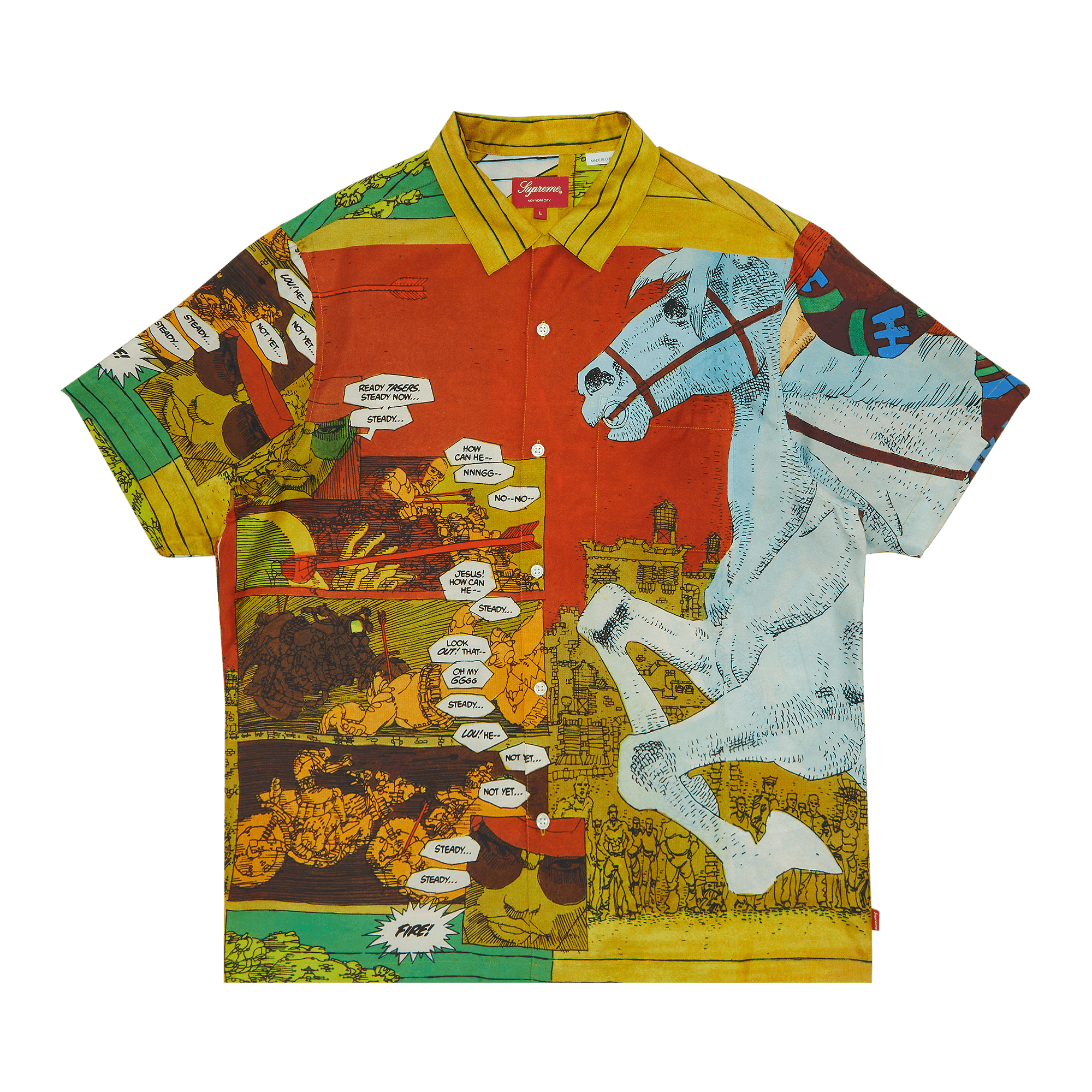 Supreme Ronin Silk Short-Sleeve Shirt 'Gold'