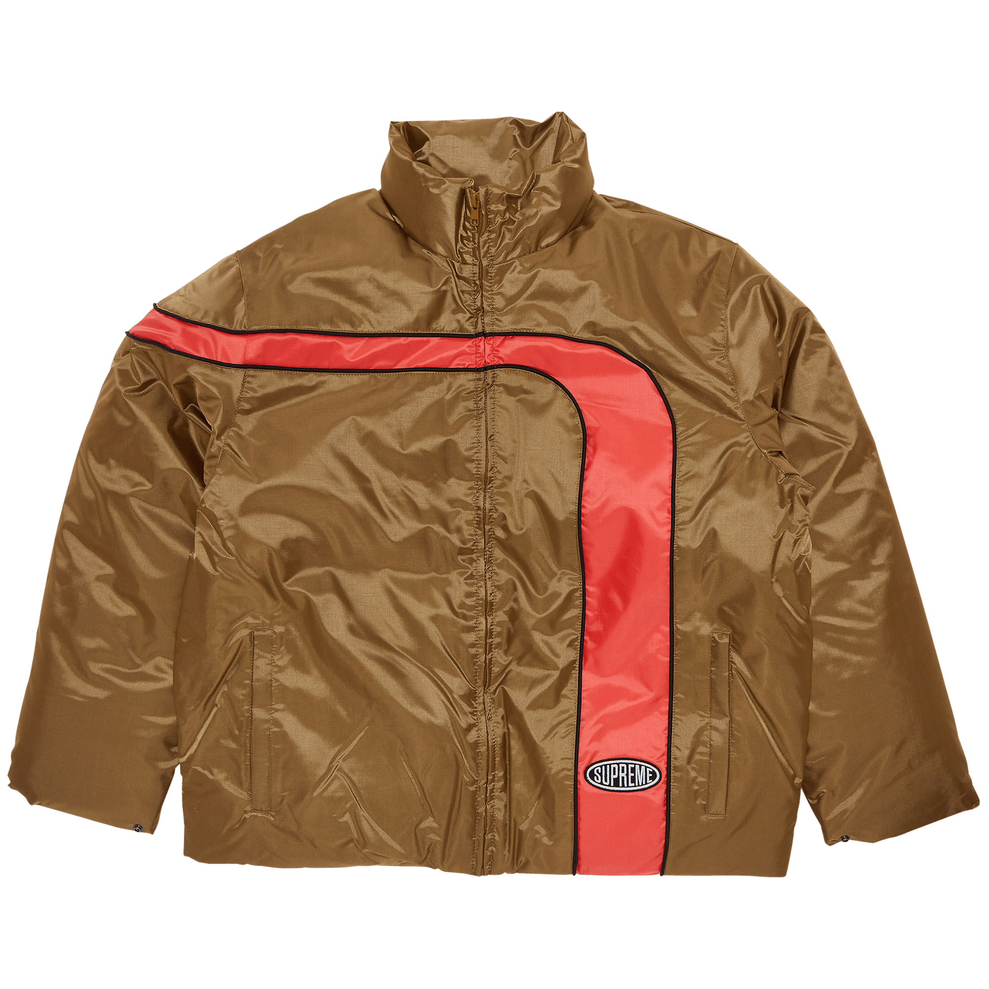 Supreme Stripe Puffer Jacket 'Mustard'