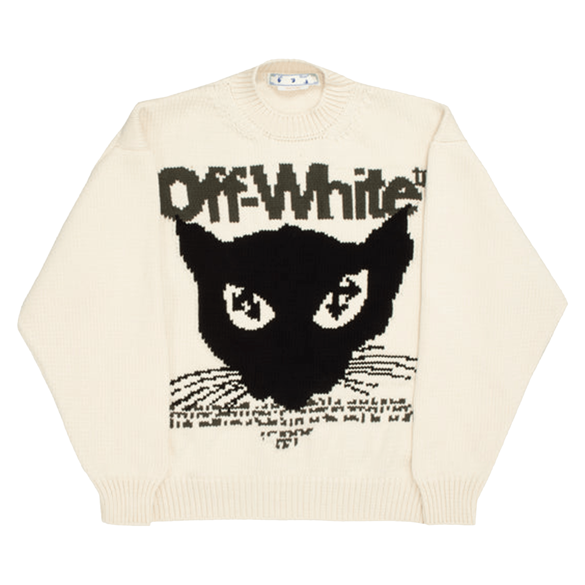 Off-White Cat Chunky Crewneck 'Off White/Black'