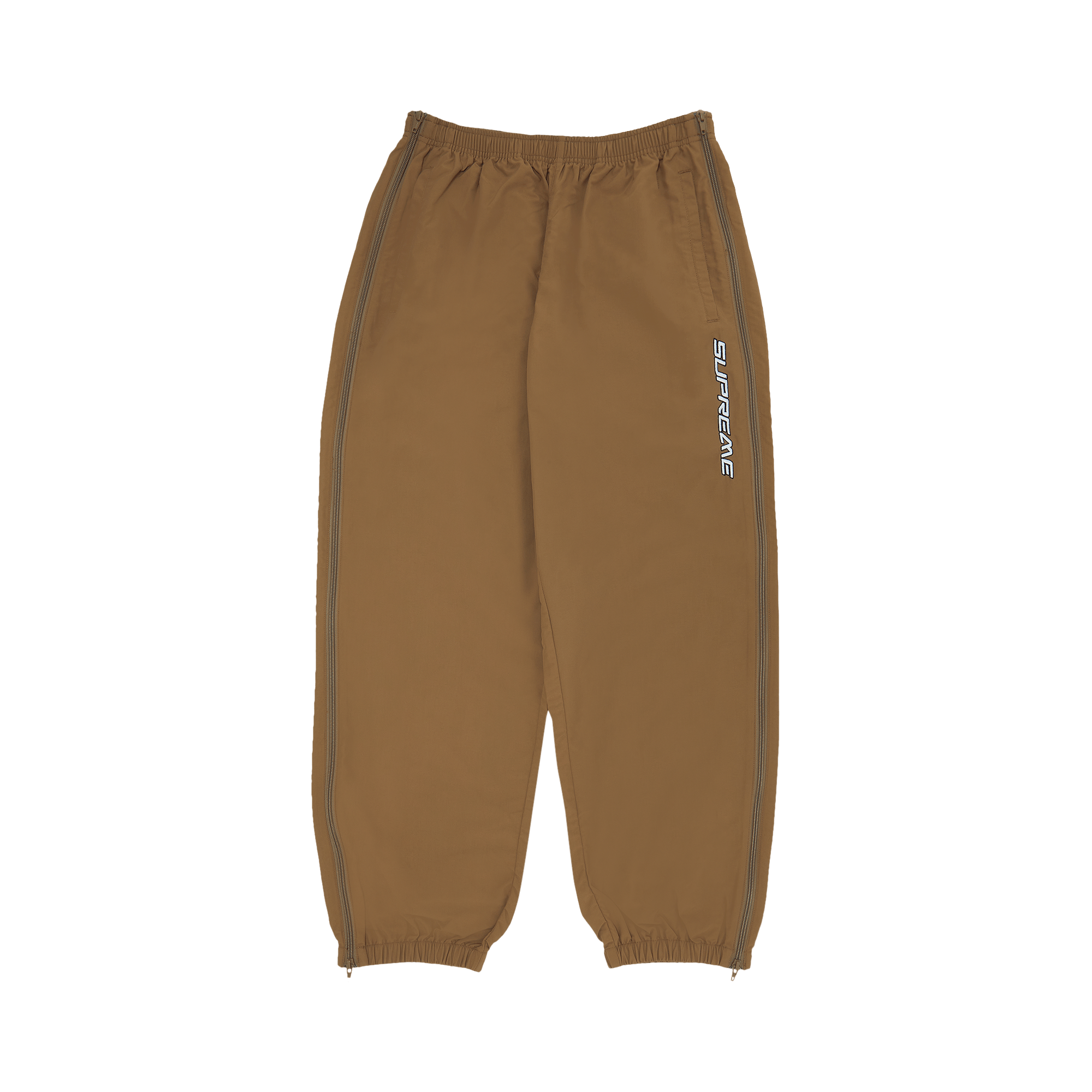 Supreme Full Zip Baggy Warm Up Pant 'Light Brown'
