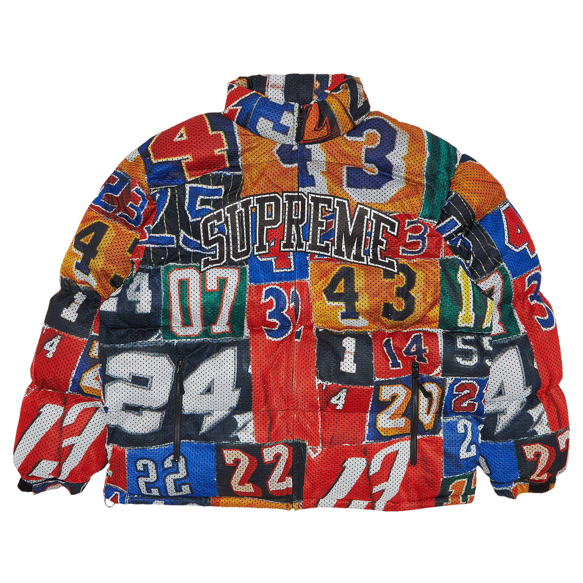 Supreme Mesh Jersey Puffer Jacket 'Multicolor'