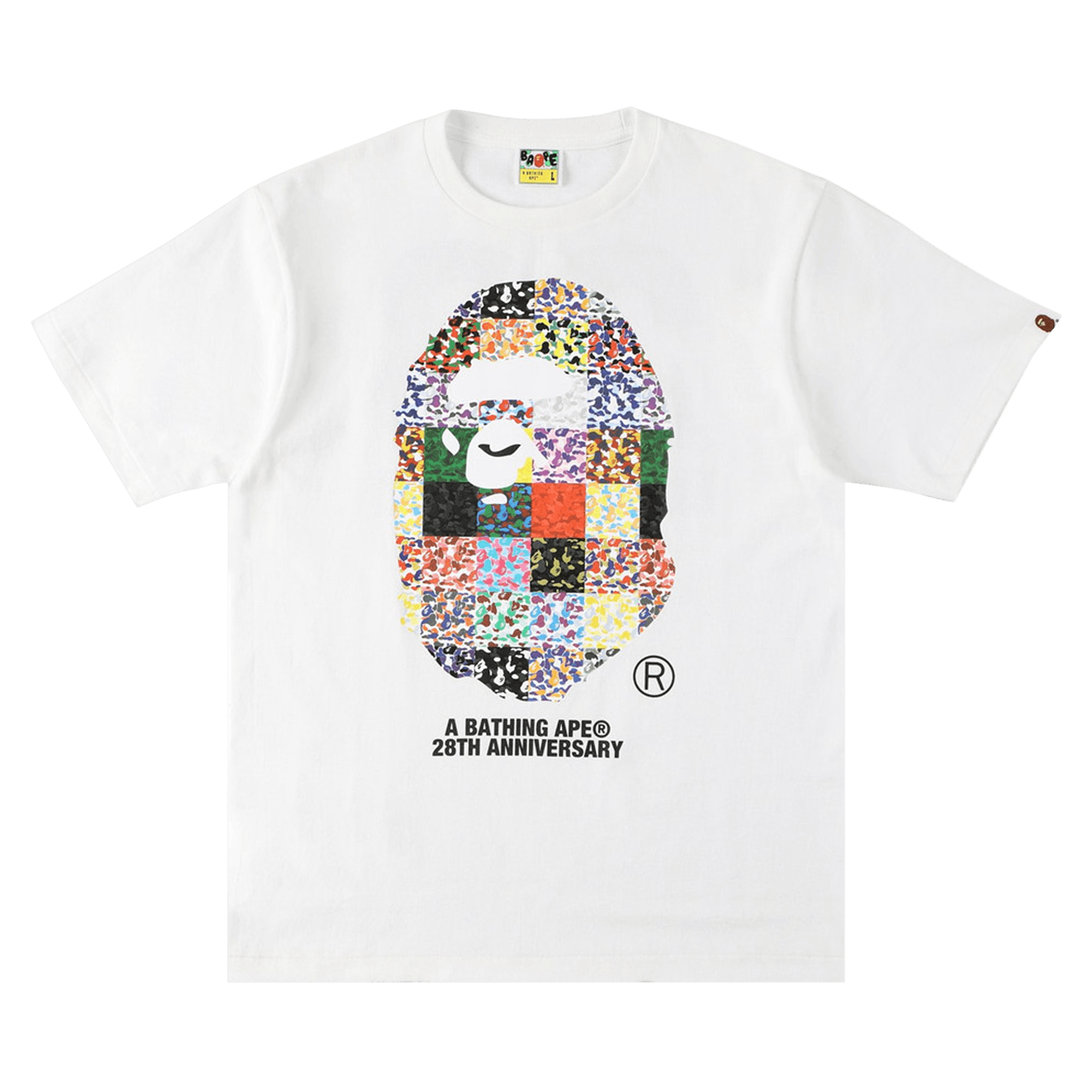 BAPE 28th Anniversary Ape Head T-Shirt 'White'