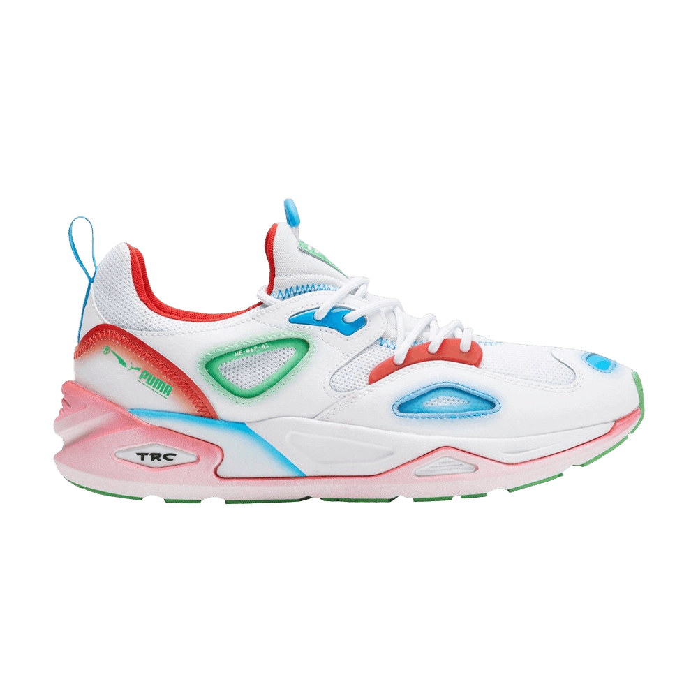 Pre-owned Puma Trc Blaze 'neon' In White