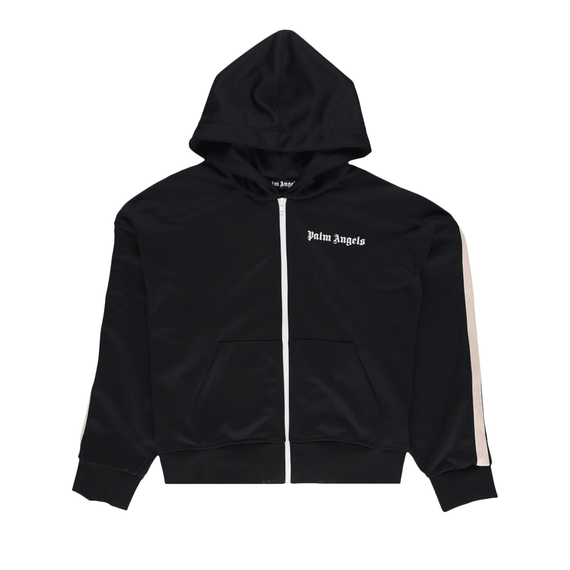 Palm Angels Zip Track Hoodie 'Black'