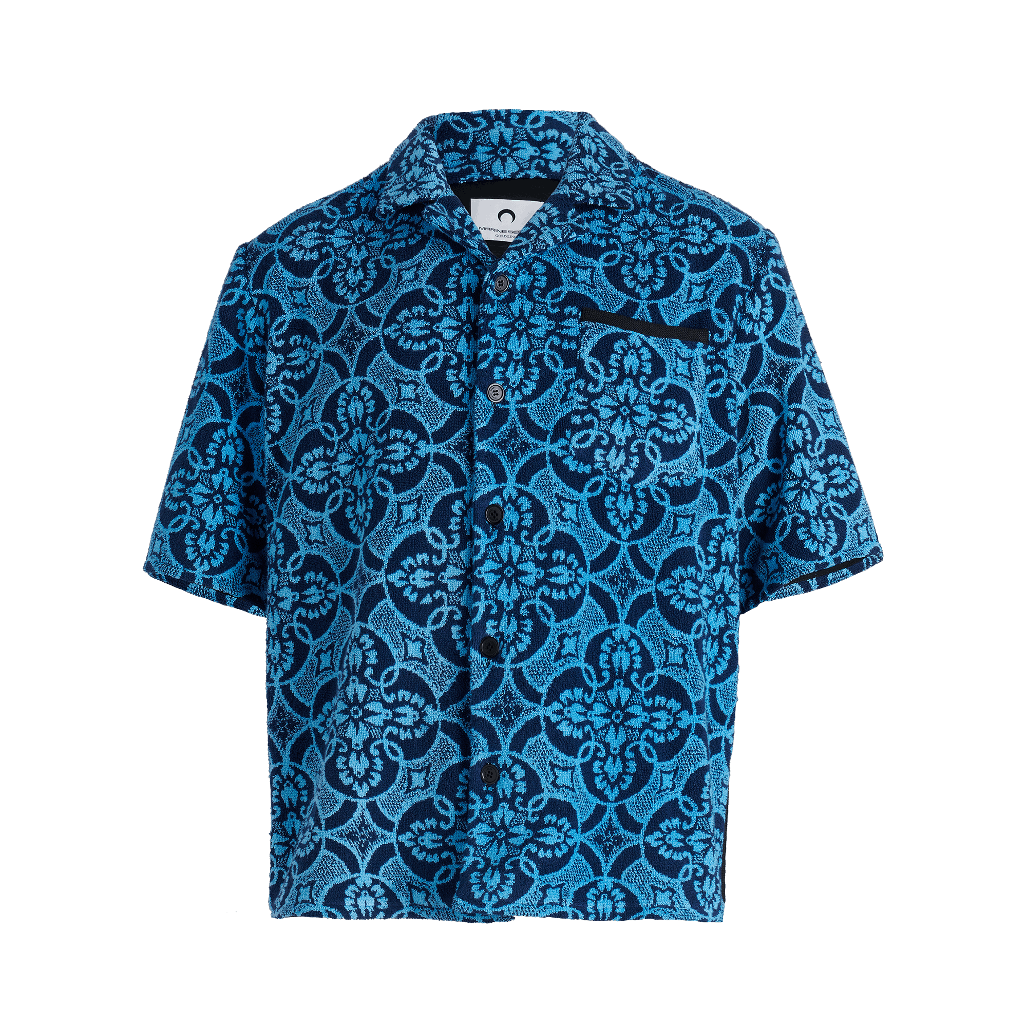 Marine Serre Oriental Towels Bowling Shirt 'Oriental Aquarius'