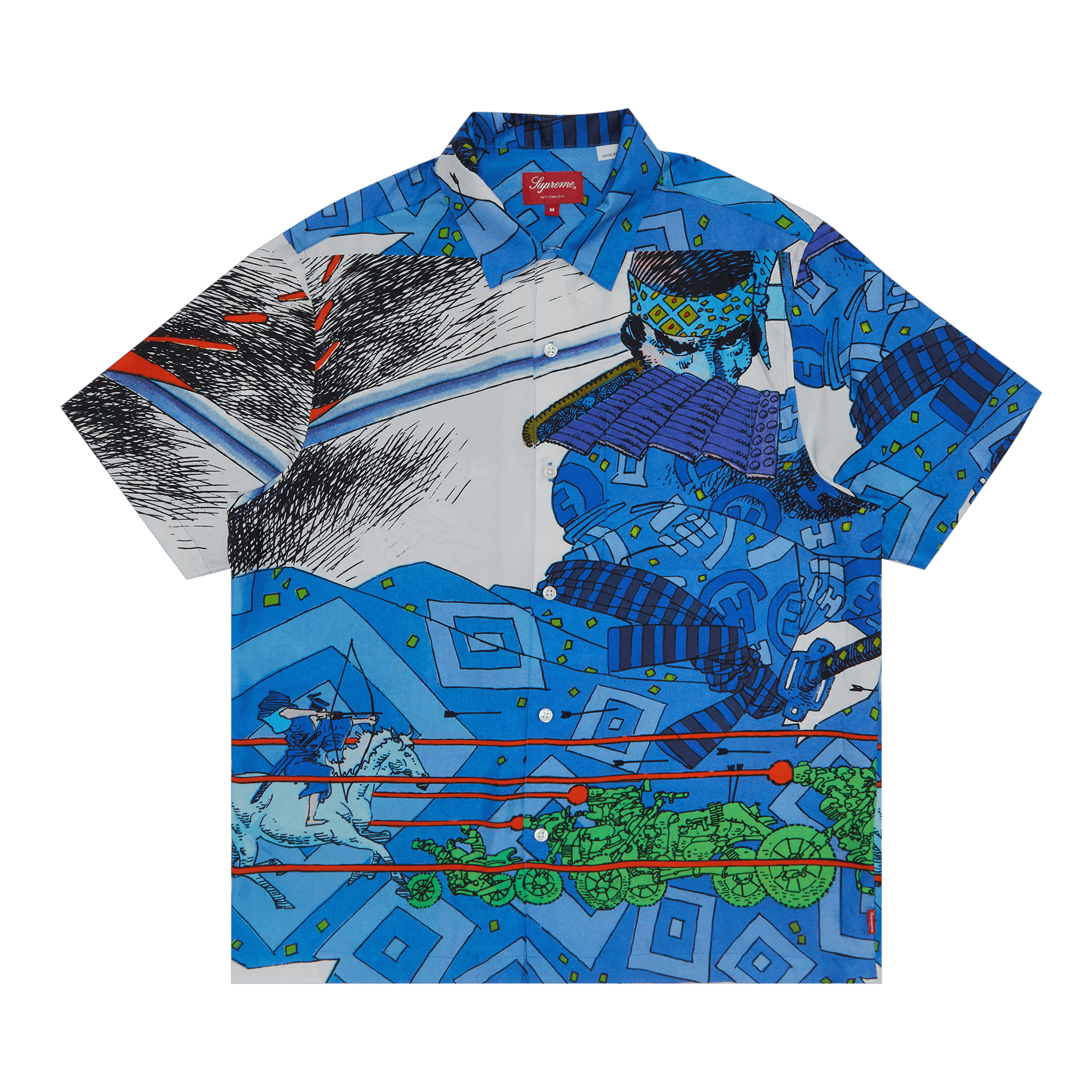 Supreme Ronin Silk Short-Sleeve Shirt 'Blue'