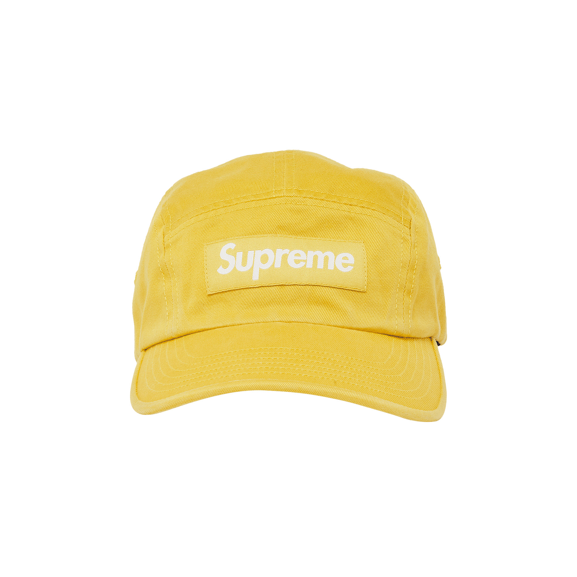 Supreme Washed Chino Twill Camp Cap 'Yellow'