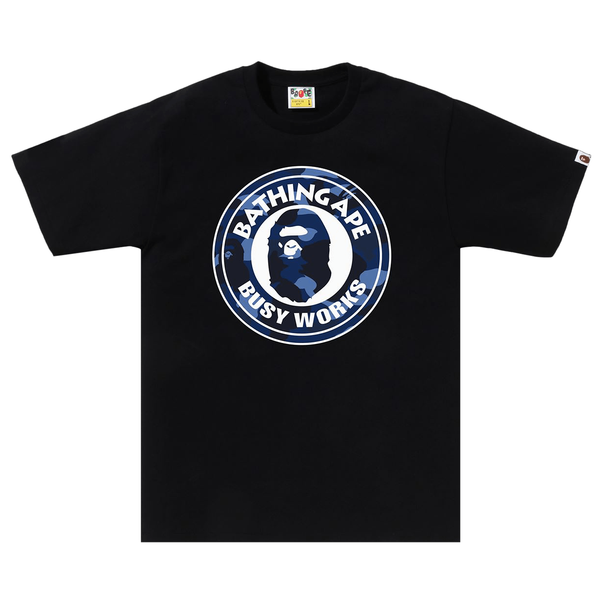 BAPE Color Camo Busy Works Tee 'Black/Navy'
