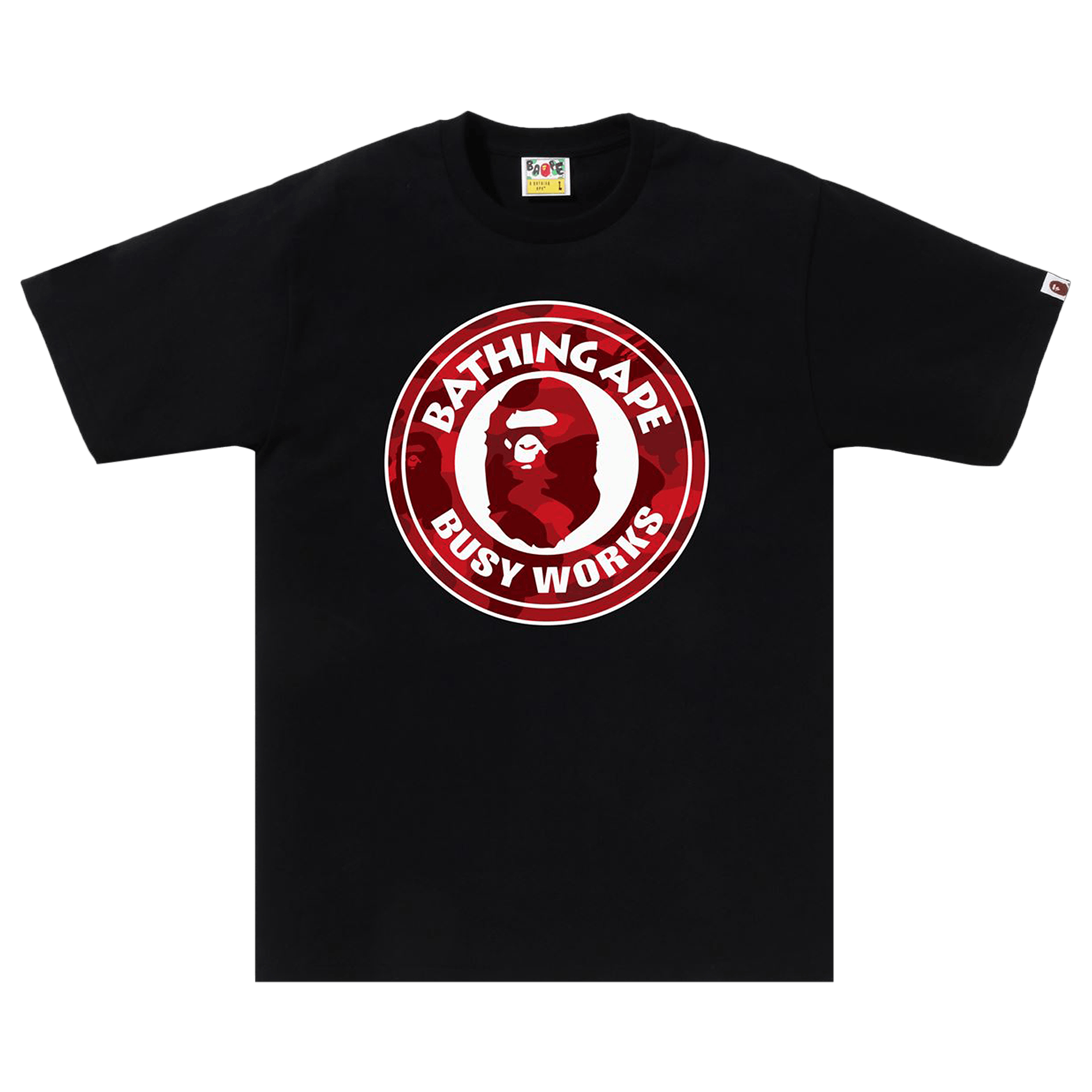 BAPE Color Camo Busy Works Tee 'Black/Red'