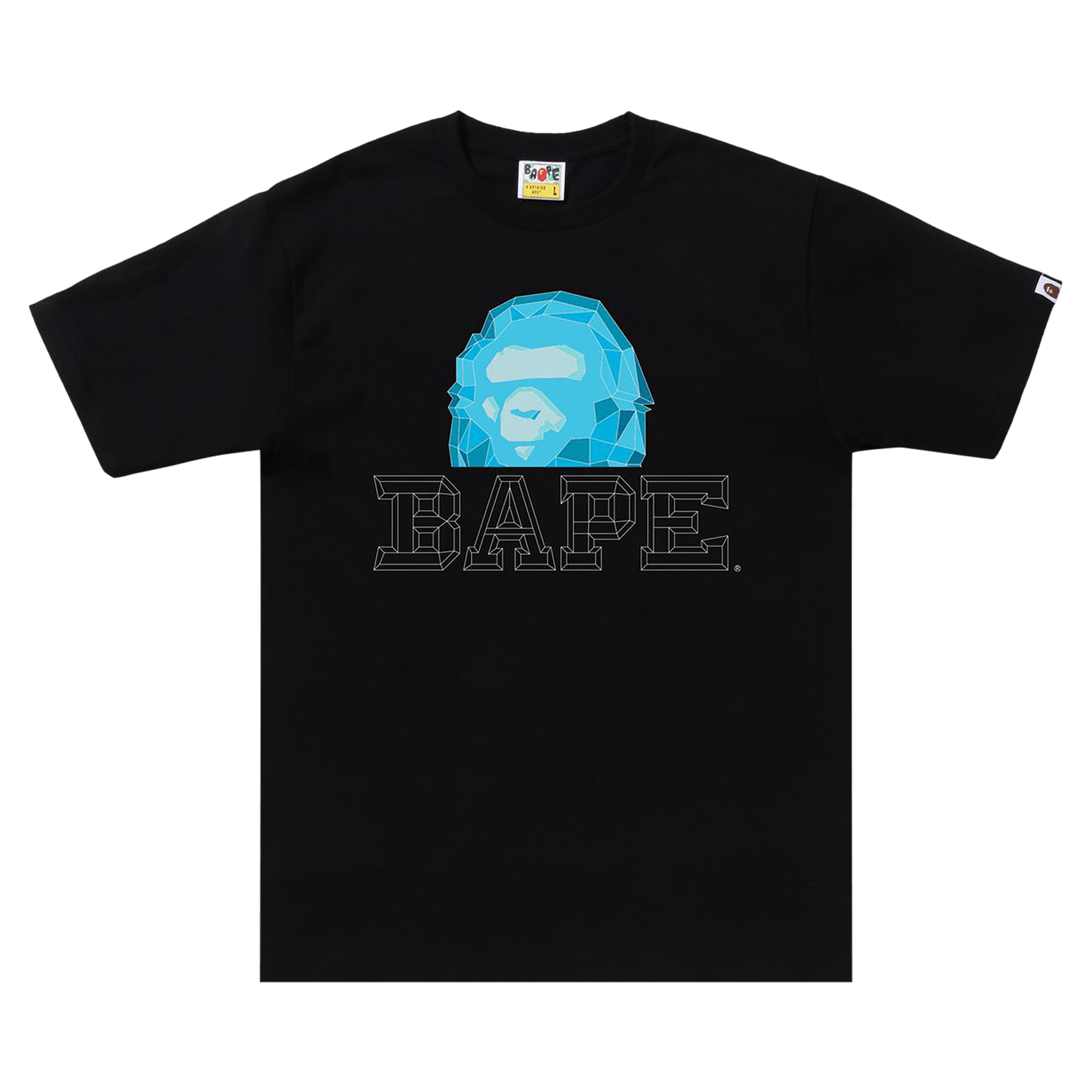 BAPE Polygon Ape Head Tee 'Black'