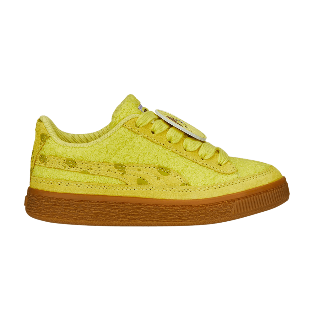 Pre-owned Puma Spongebob Squarepants X Suede Little Kid 'spongebob' In Yellow