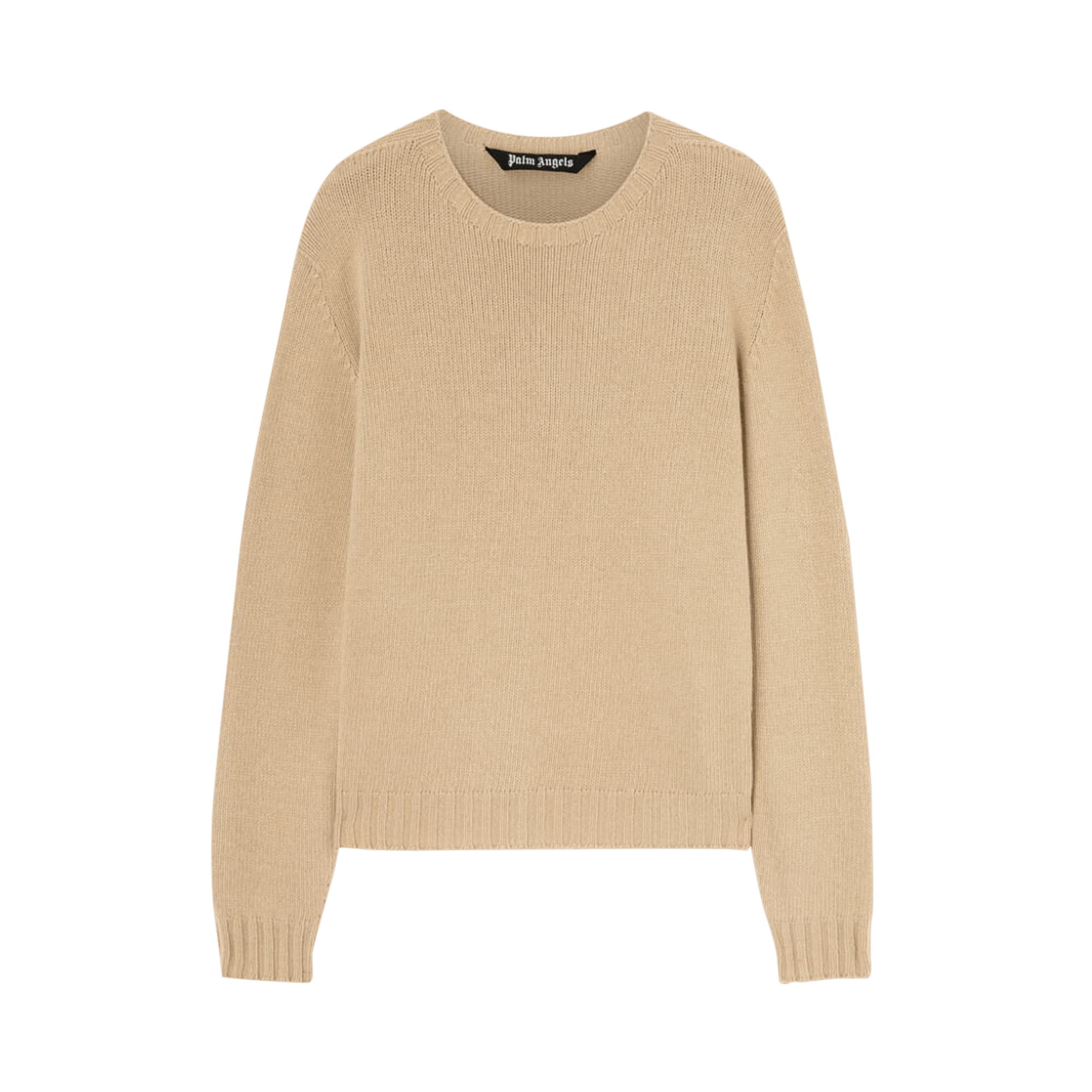 Palm Angels Curved Logo Sweater 'Beige/White'