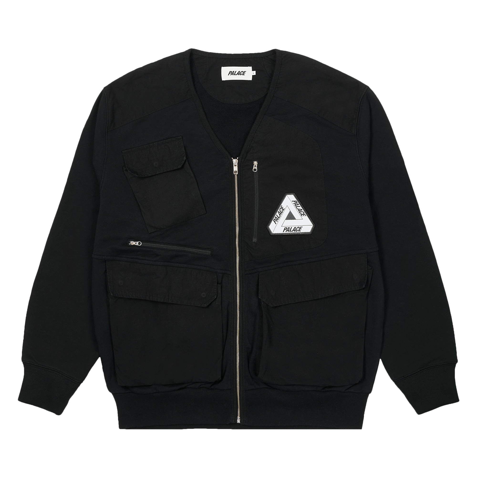 Palace Utility Zip Front Panel Sweat 'Black'
