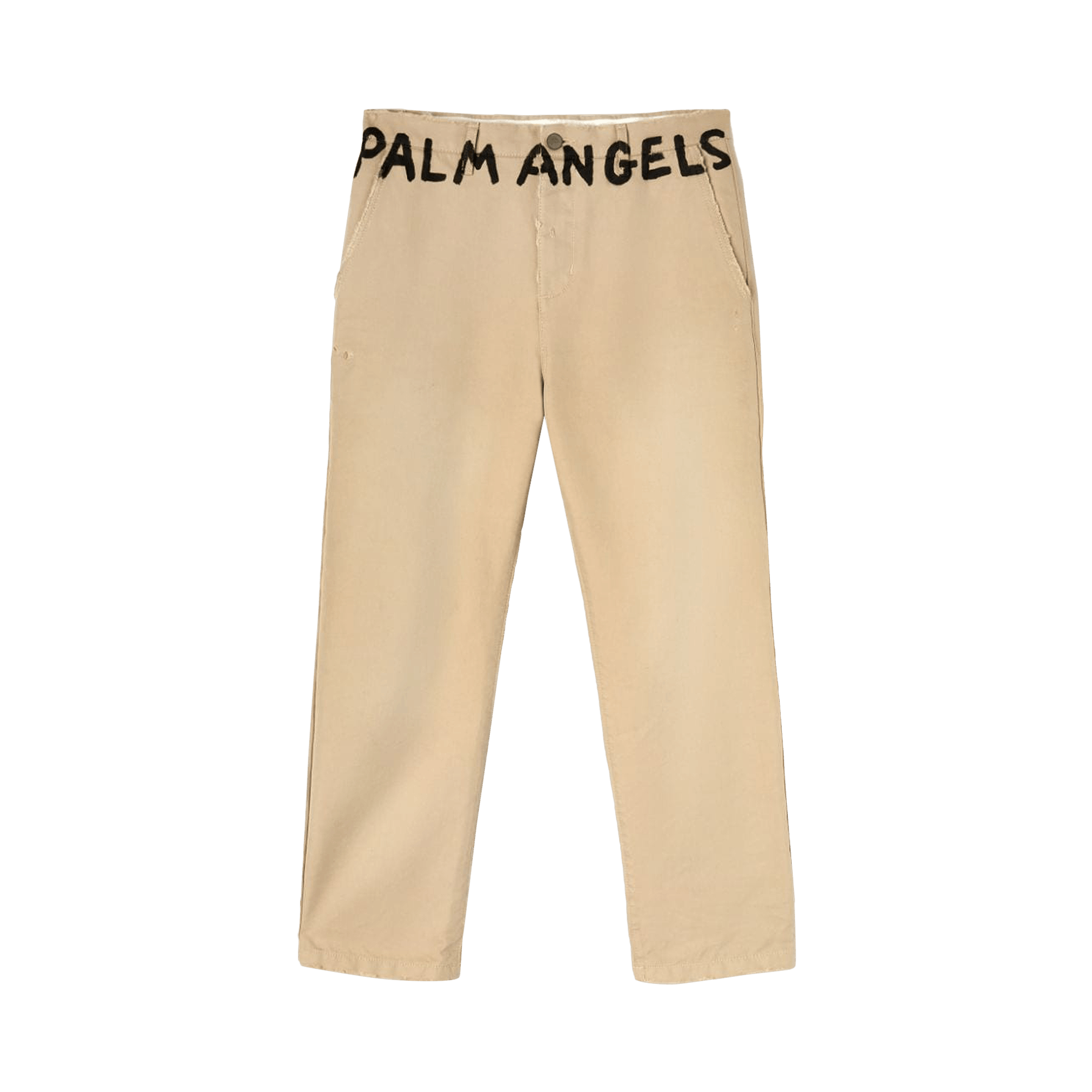 Palm Angels Seasonal Logo Pants 'Beige/Black'